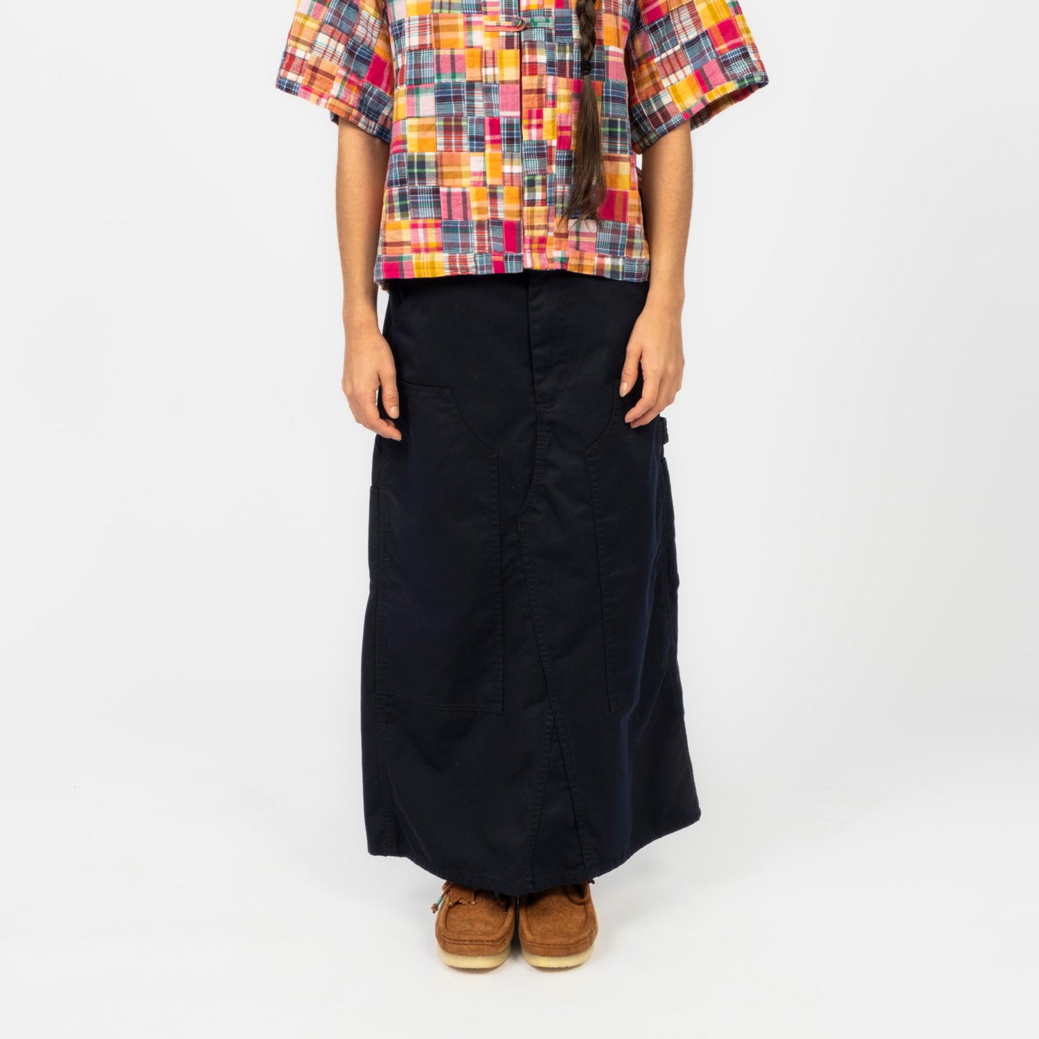 [BEAMS BOY] DOUBLE KNEE TIGHT SKIRT _ D.NAVY