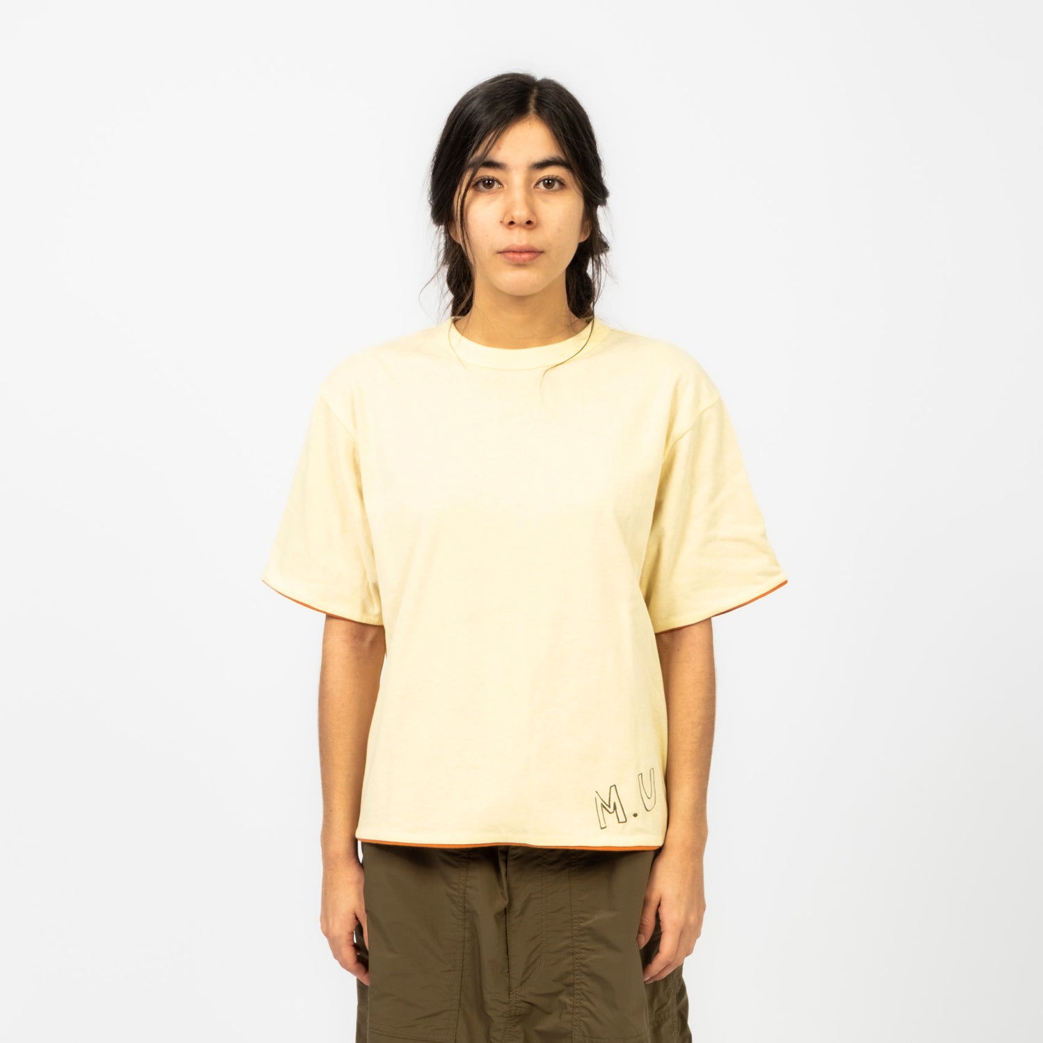 [BEAMS BOY] REVERSIBLE SHORT SLEEVE _ YELLOW