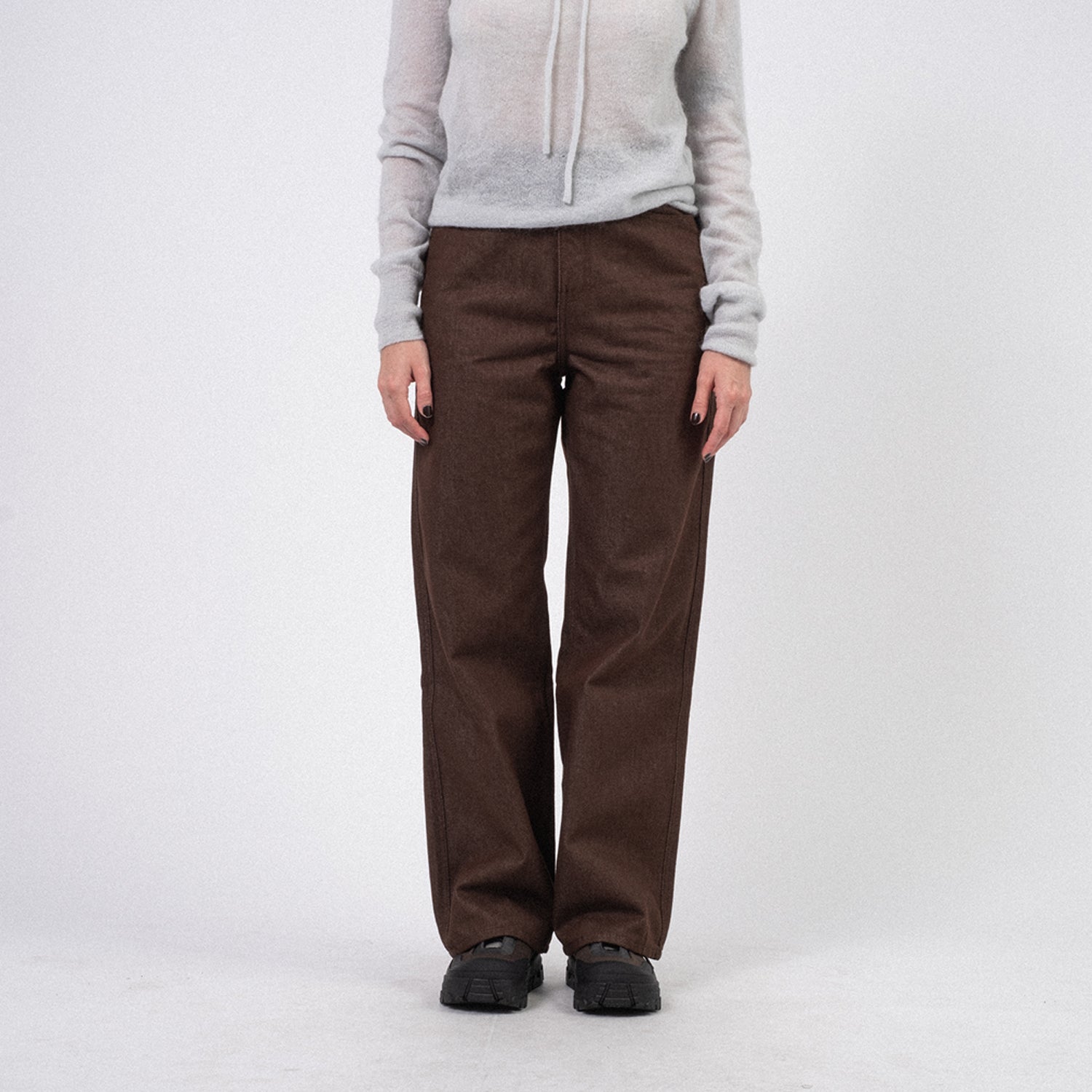 [AMOMENTO] COLORED STRAIGHT FIT DENIM _ BROWN