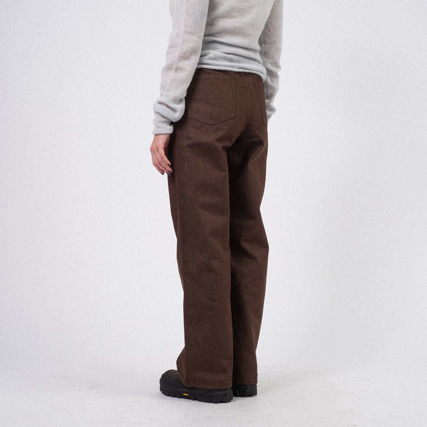 [AMOMENTO] COLORED STRAIGHT FIT DENIM _ BROWN