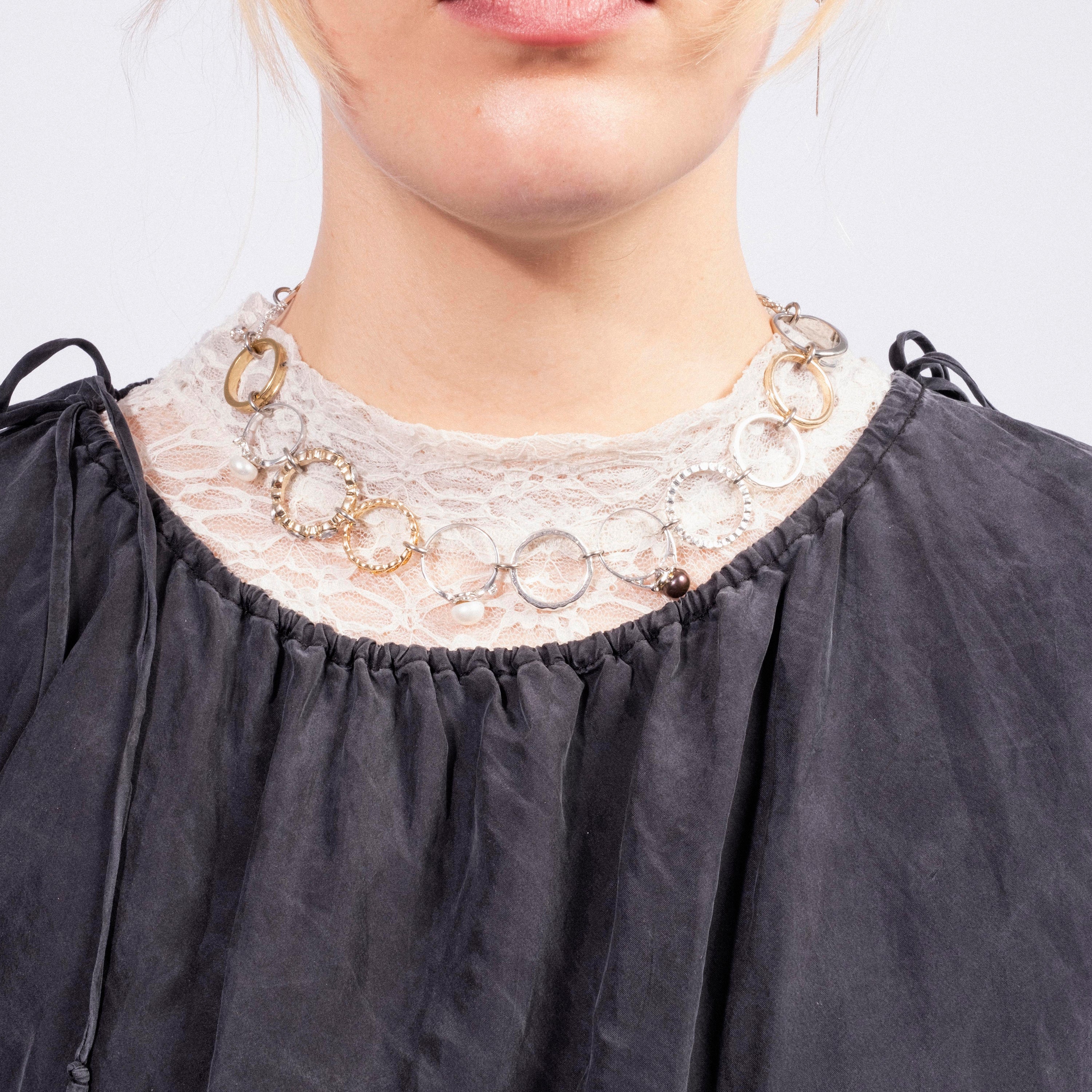 [52HZ LAB] MIXED RINGS NECKLACE FULL