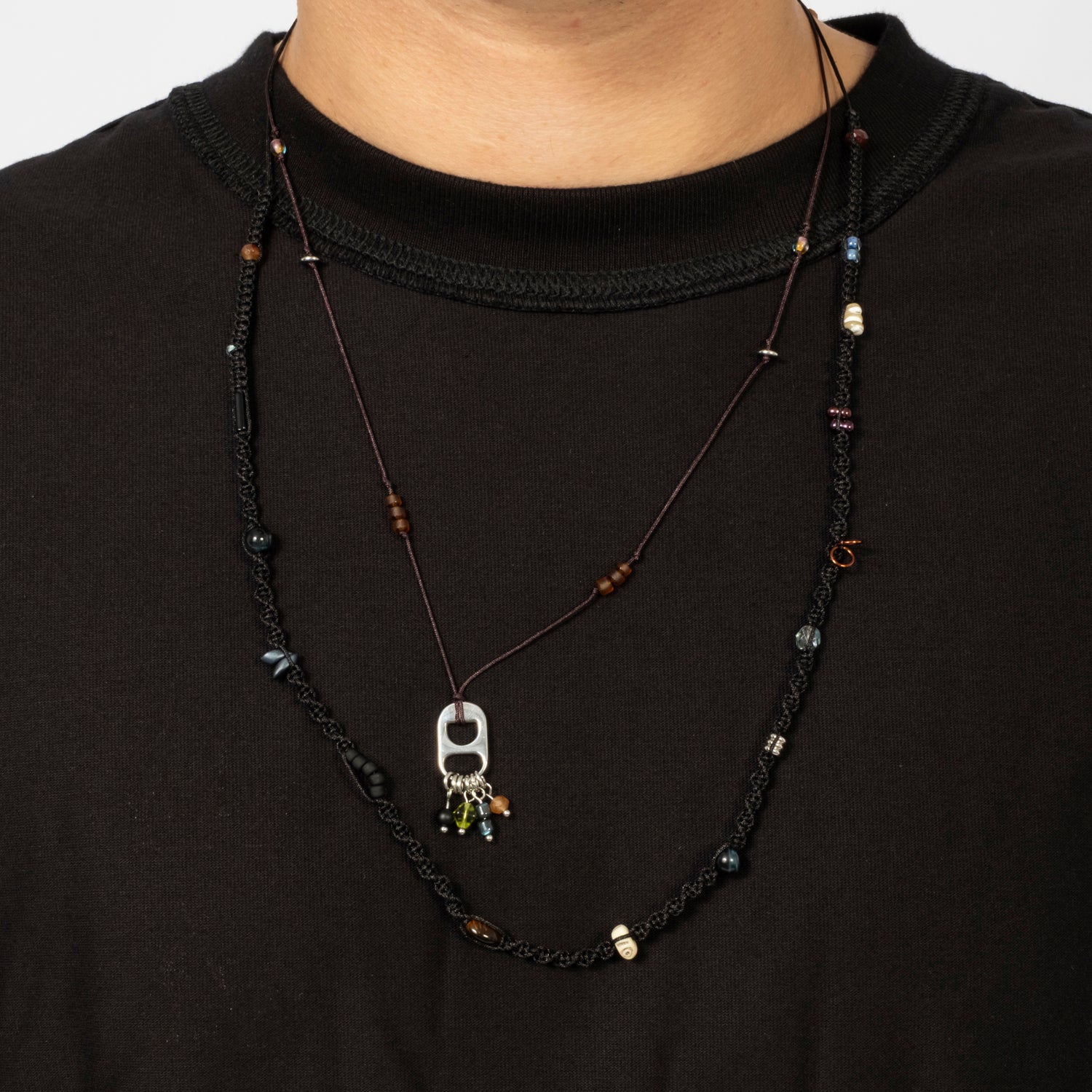 [AJOBYAJO] WABISABI KNOT LAYERED NECKLACE _ BROWN