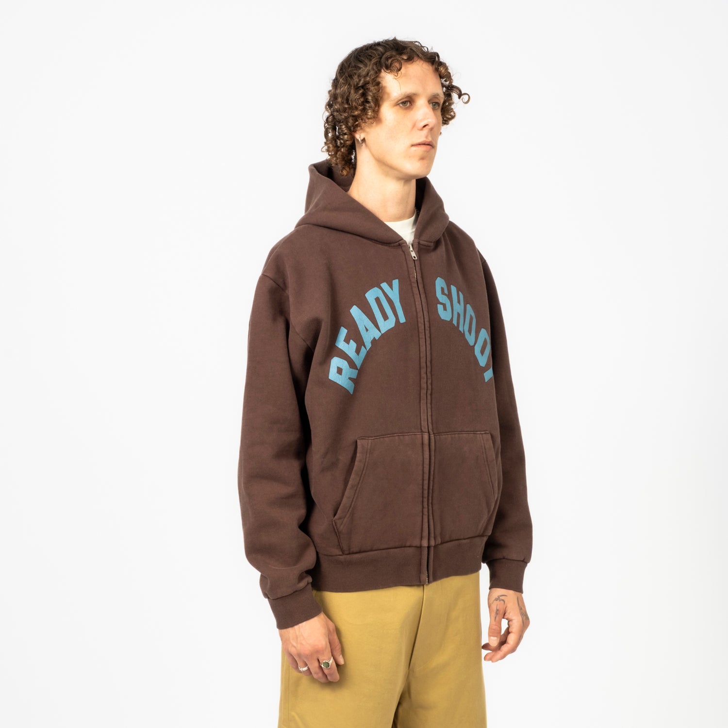 [COLLECT PIECES] READY SHOOT ZIP-UP HOODIE _ BROWN