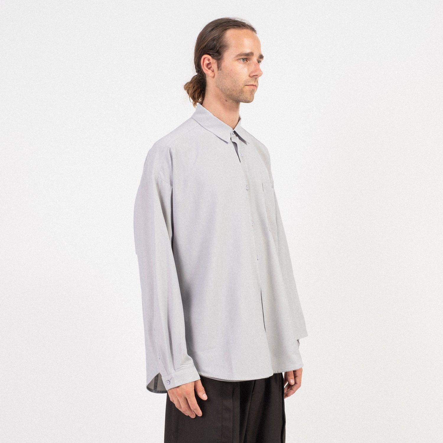 [GOOPiMADE x AES] “G.A.T-01S” D-LAYER RECONSTRUCT SHIRT _ L.GREY