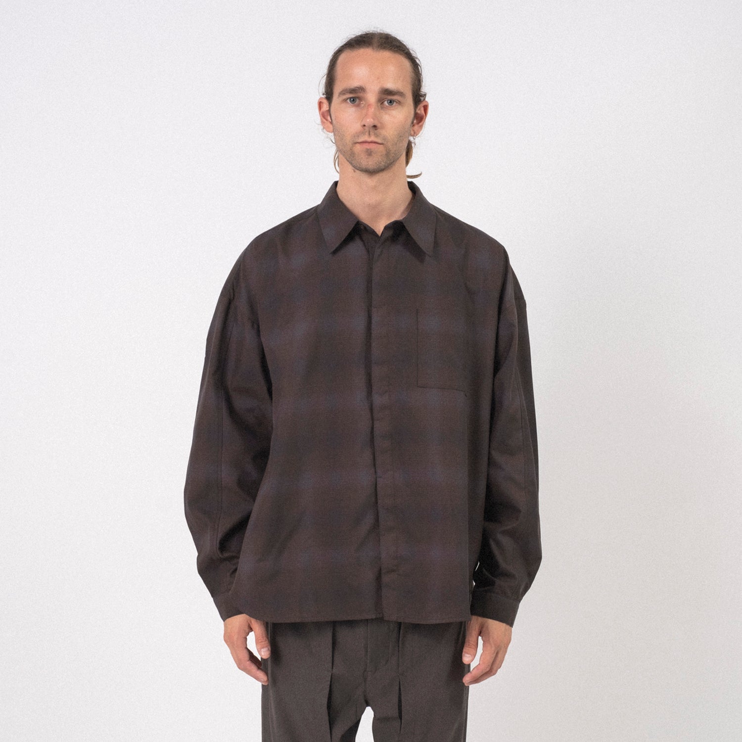 [GOOPiMADE] “GSR-01” 2-LAYER OVERSIZED SHIRT LIGHT _ MIDNIGHT