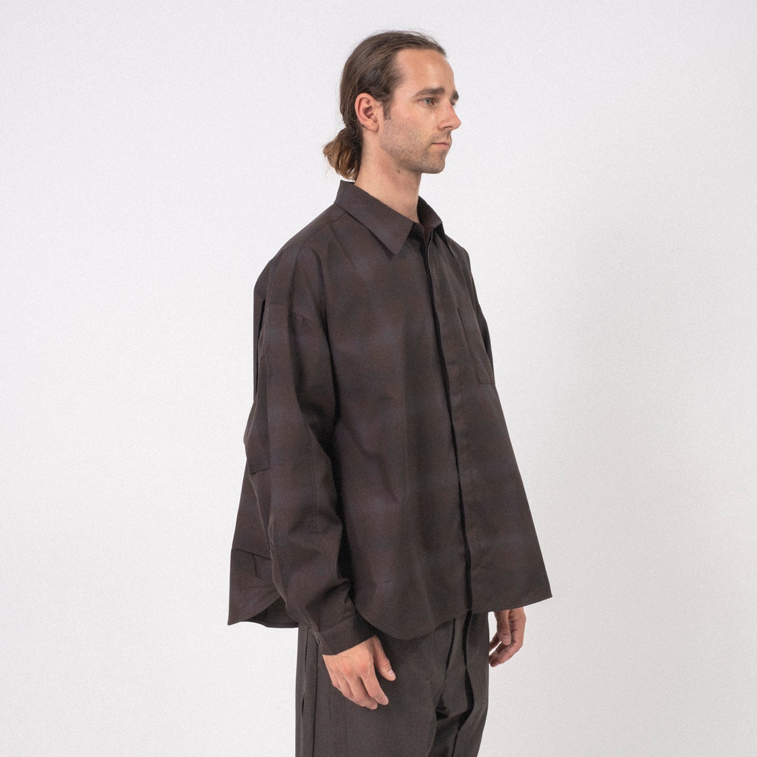 [GOOPiMADE] “GSR-01” 2-LAYER OVERSIZED SHIRT LIGHT _ MIDNIGHT