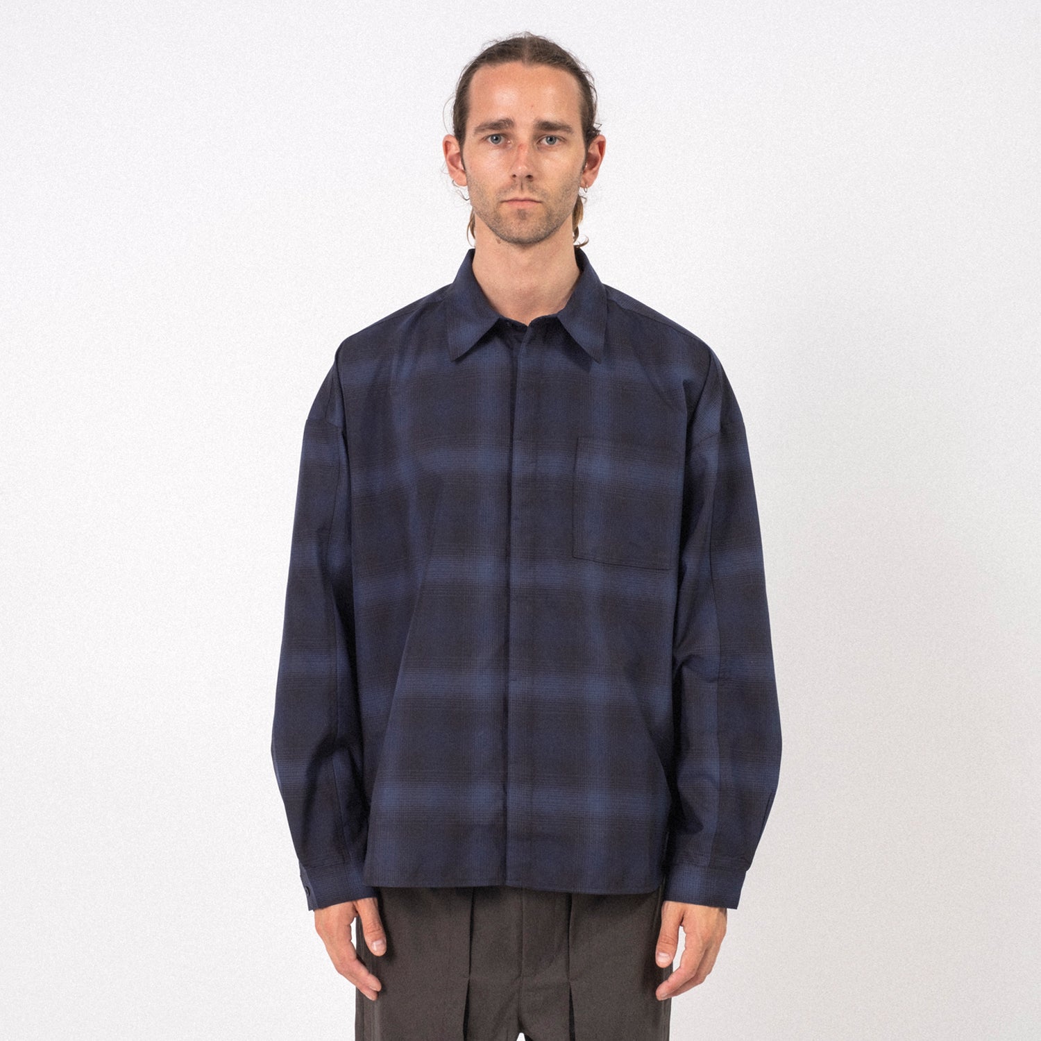 [GOOPiMADE] “GSR-01” 2-LAYER OVERSIZED SHIRT LIGHT _ BATHYAL