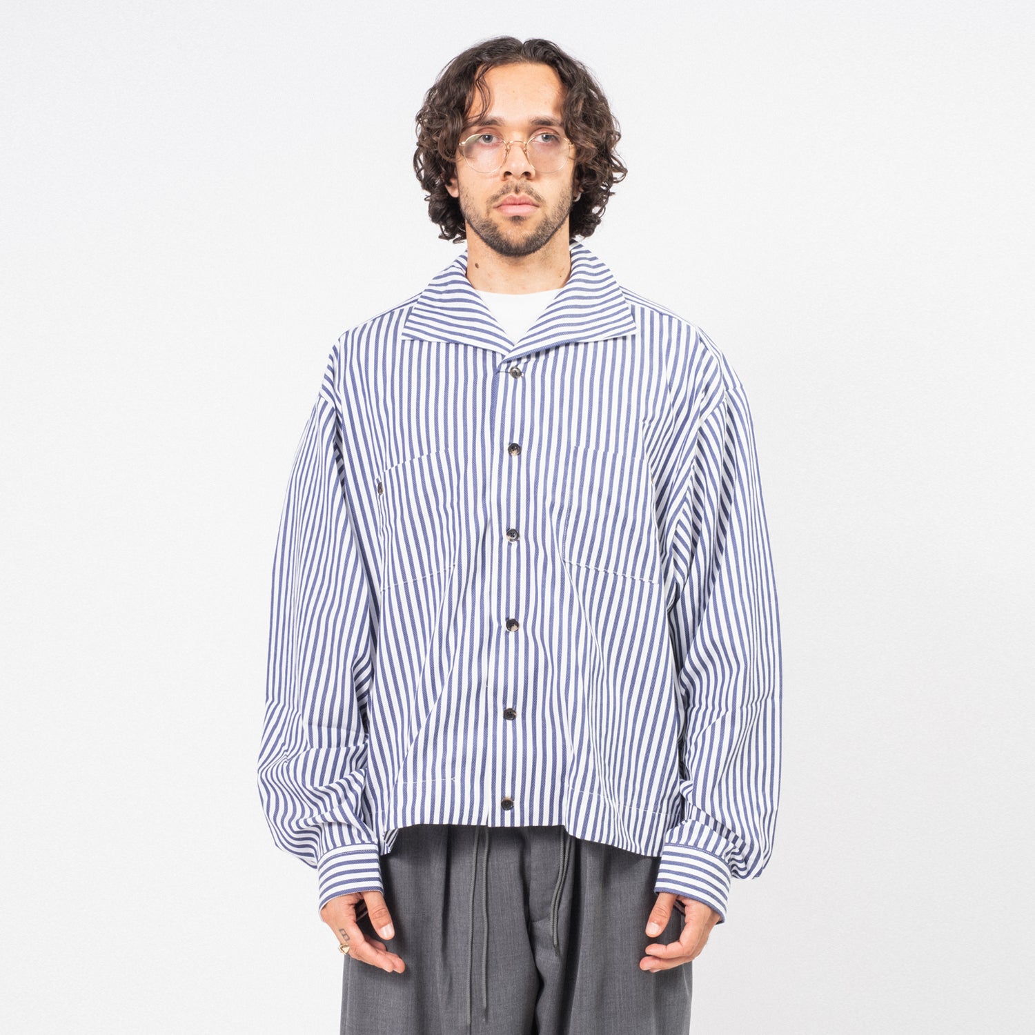 [SILLAGE] RIB BLOUSON DEAD STOCK _ NAVY STRIPE