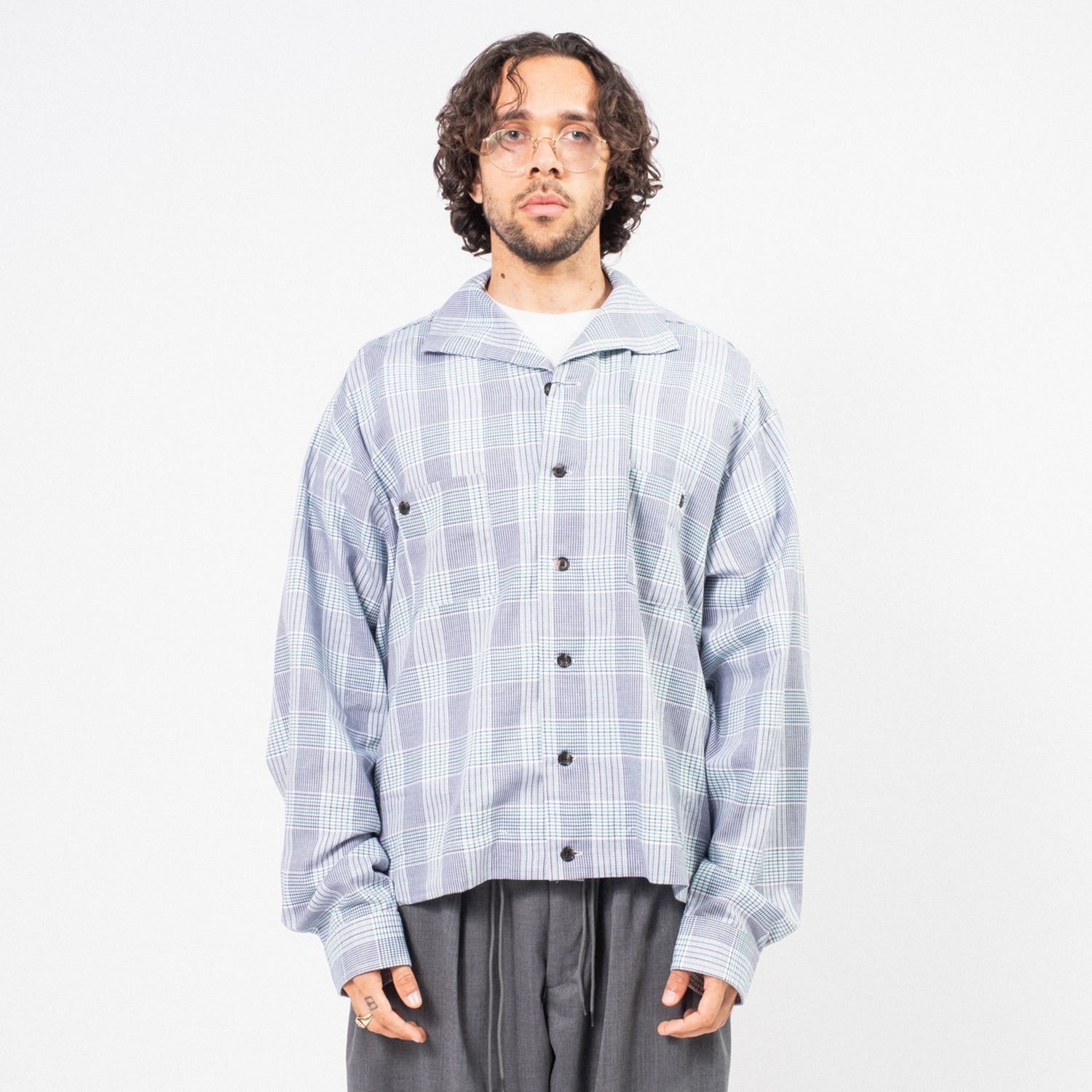 [SILLAGE] RIB BLOUSON DEAD STOCK _ GLEN CHECK