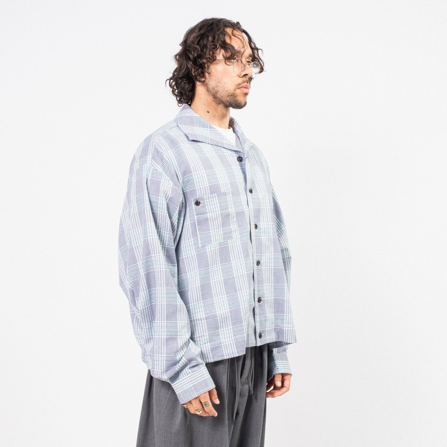 [SILLAGE] RIB BLOUSON DEAD STOCK _ GLEN CHECK