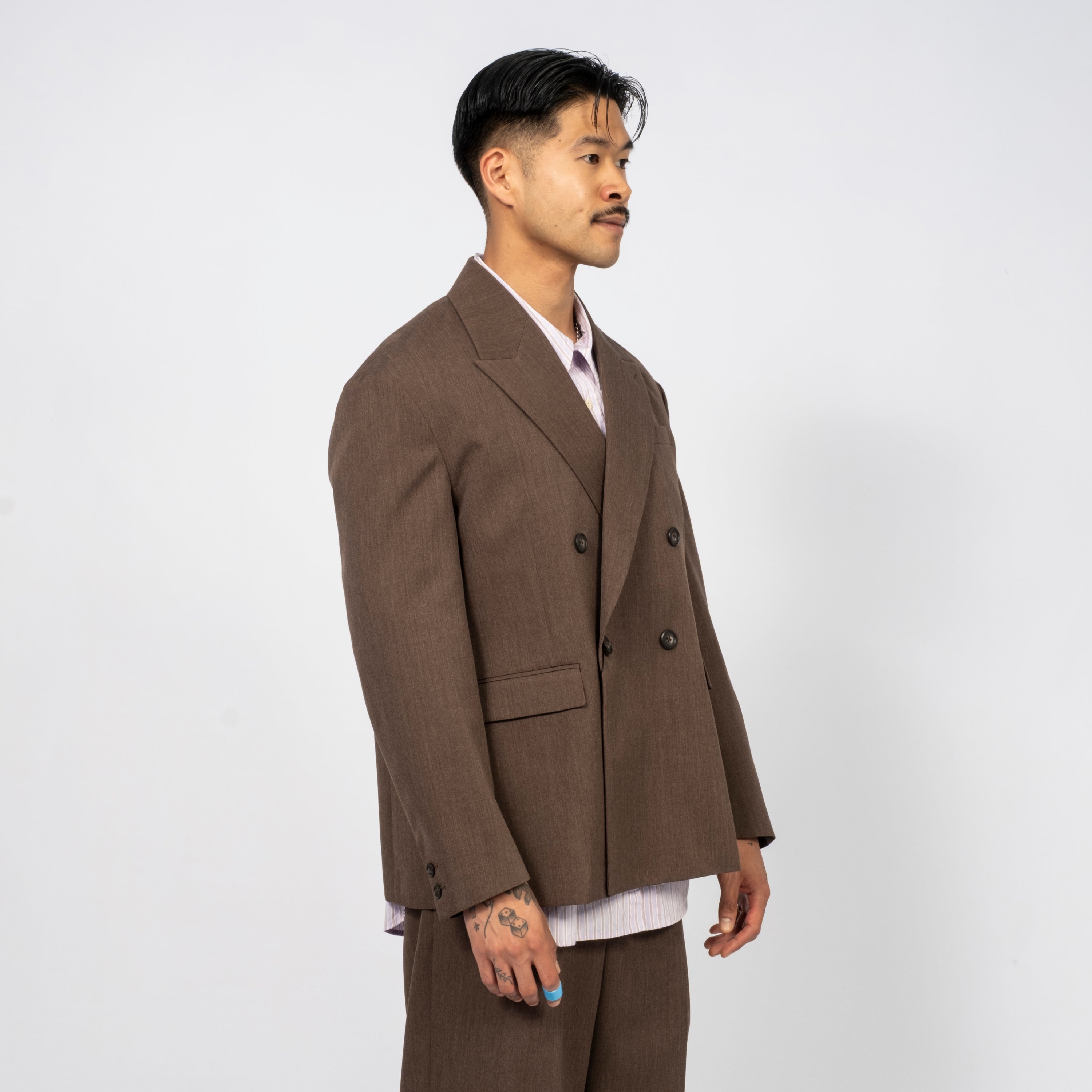 [REFOMED] NEXT MAN DOUBLE JACKET GABA _ BROWN