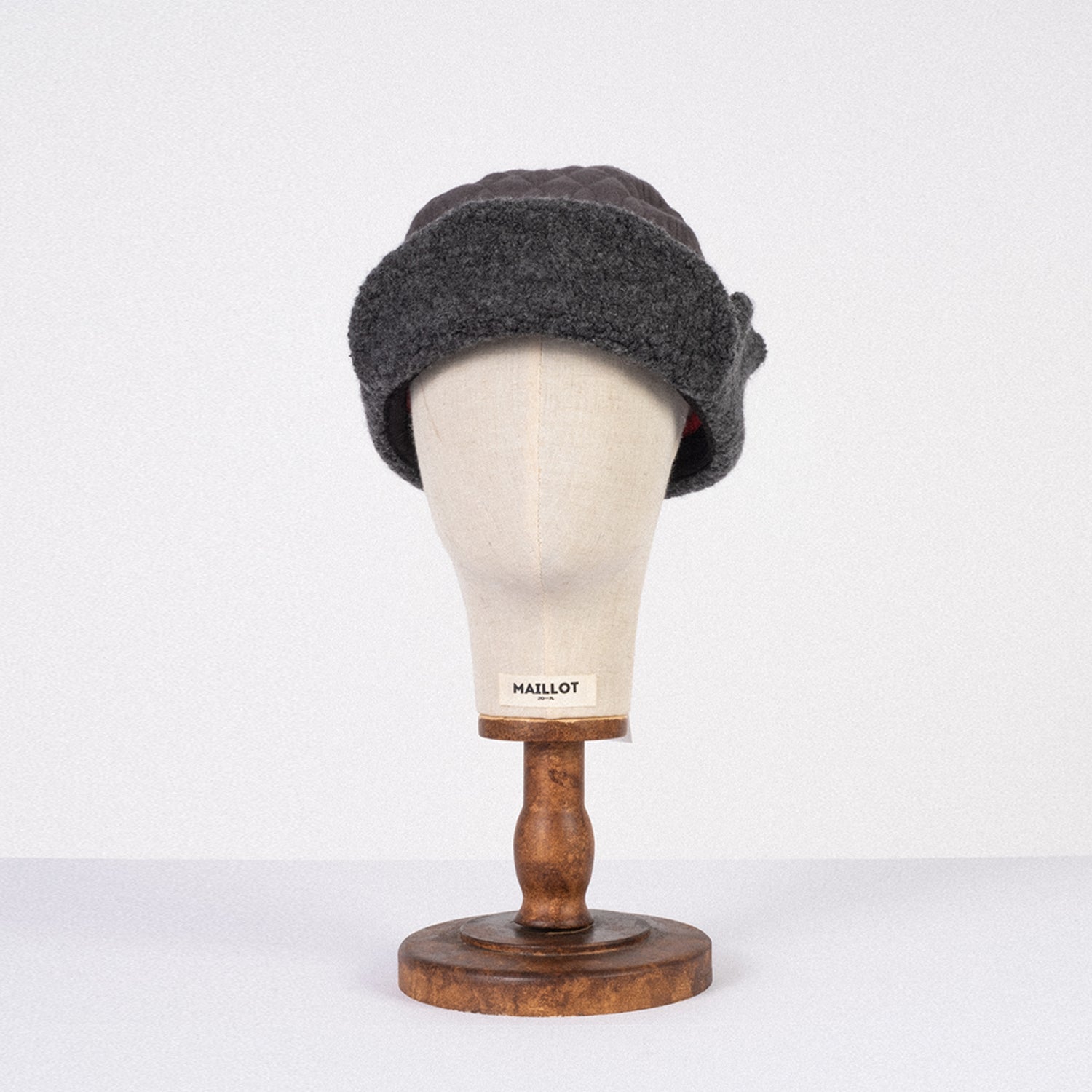 [NINE TAILOR] ROSETTE FLIGHT CAP _ C.GREY