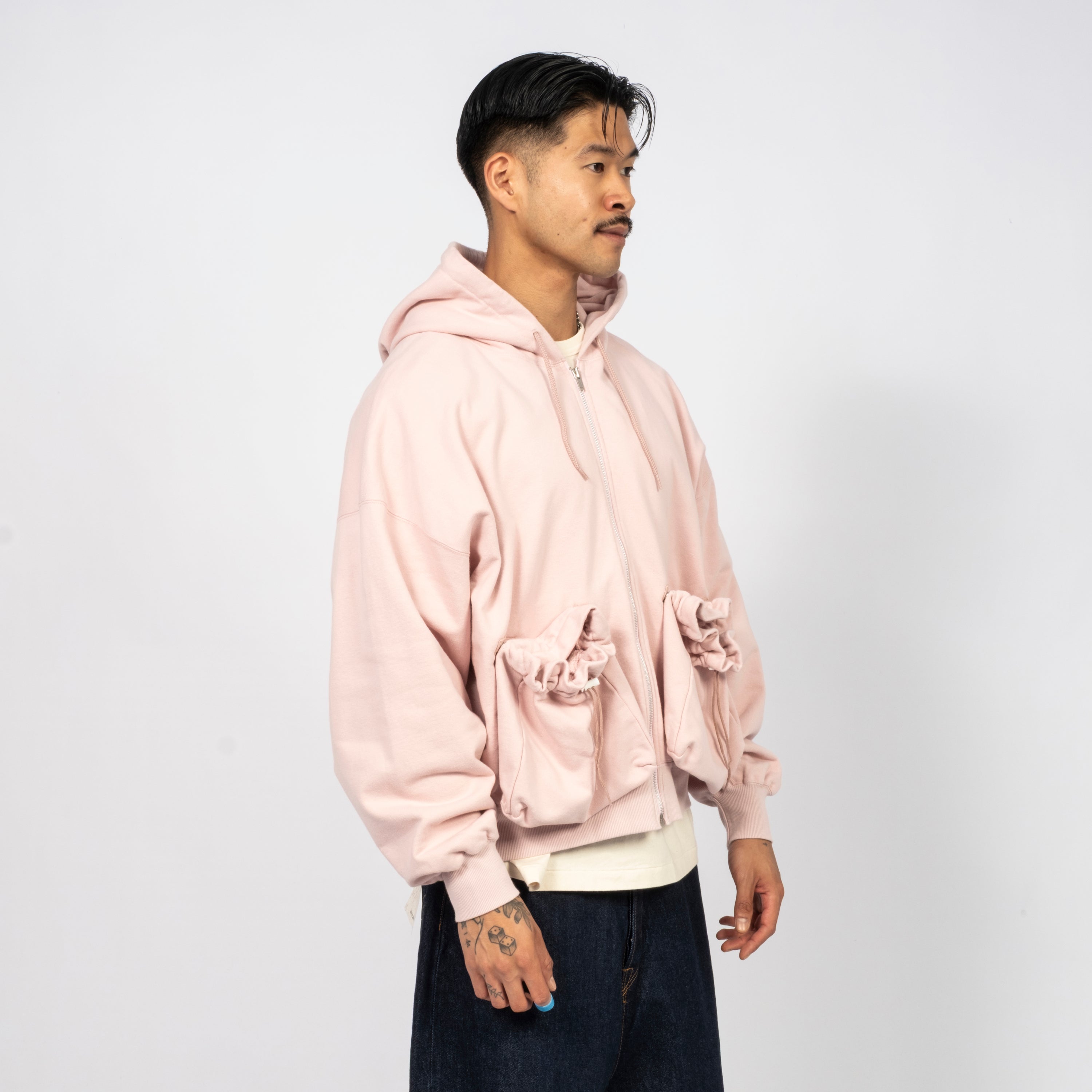 [REFOMED] KINCHAKU ZIPUP HOODIE _ PINK