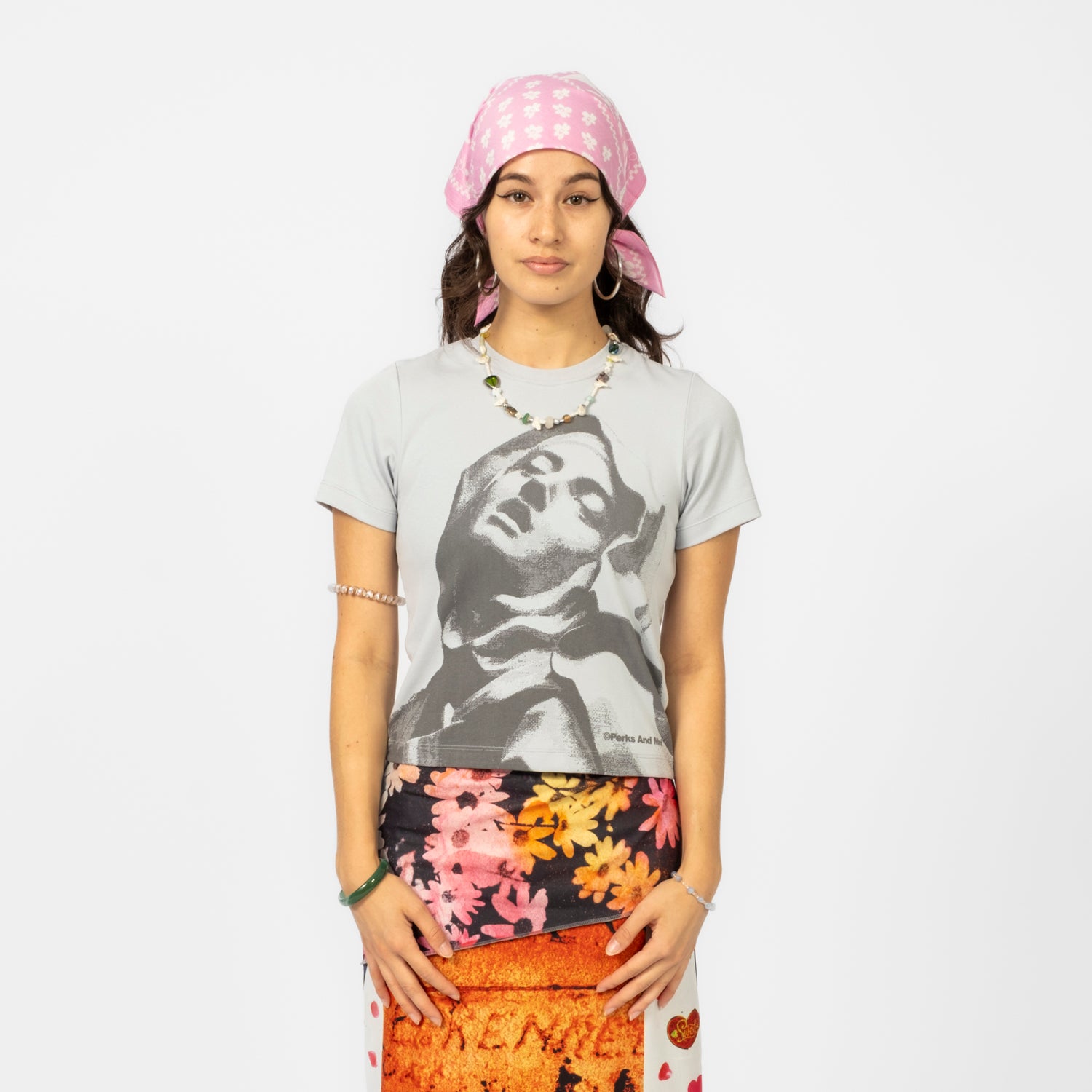 [PAM] MARTAR SHRUNK TEE _ MISTY BLUE