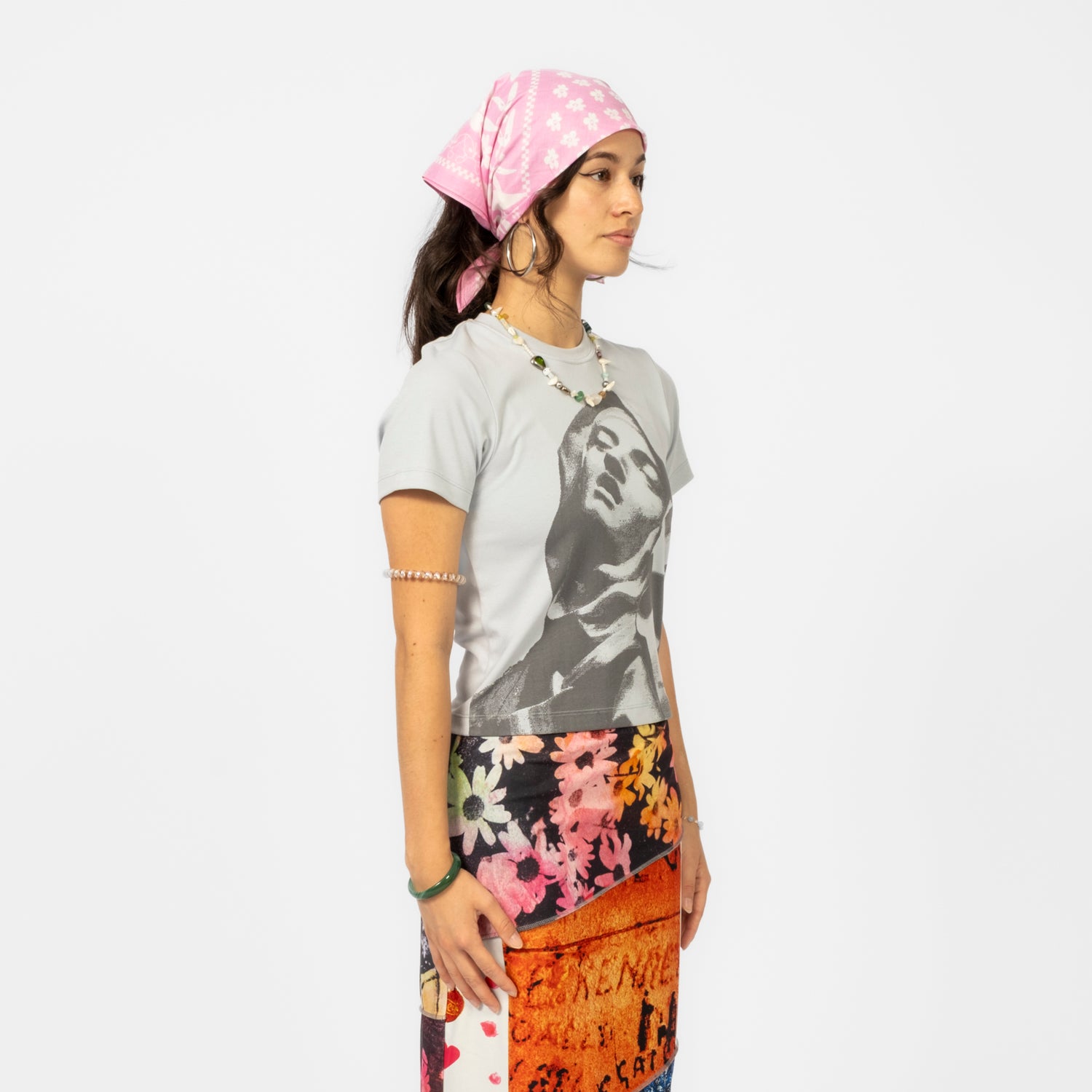 [PAM] MARTAR SHRUNK TEE _ MISTY BLUE