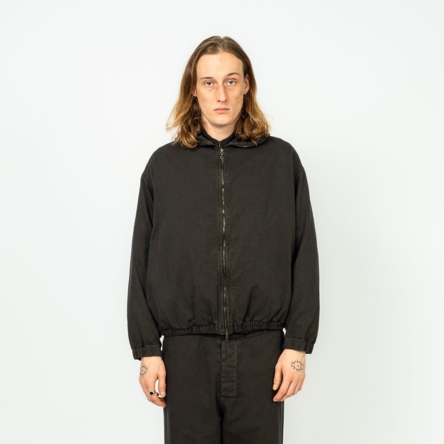 [GABRIELA COLL GARMENTS] NO.216 THIN CANVAS HOODED ZIPPER JACKET