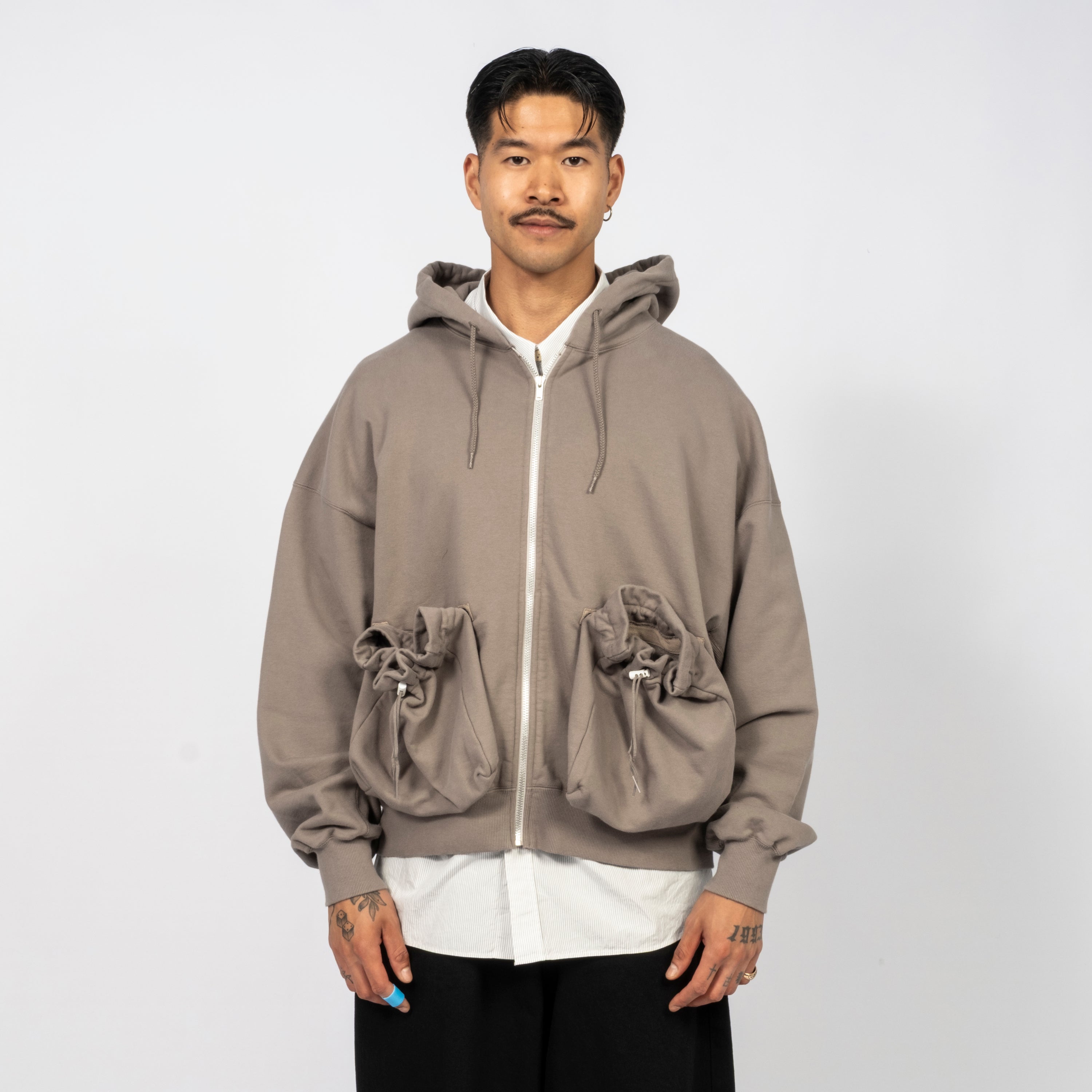 [REFOMED] KINCHAKU ZIPUP HOODIE _ GREY