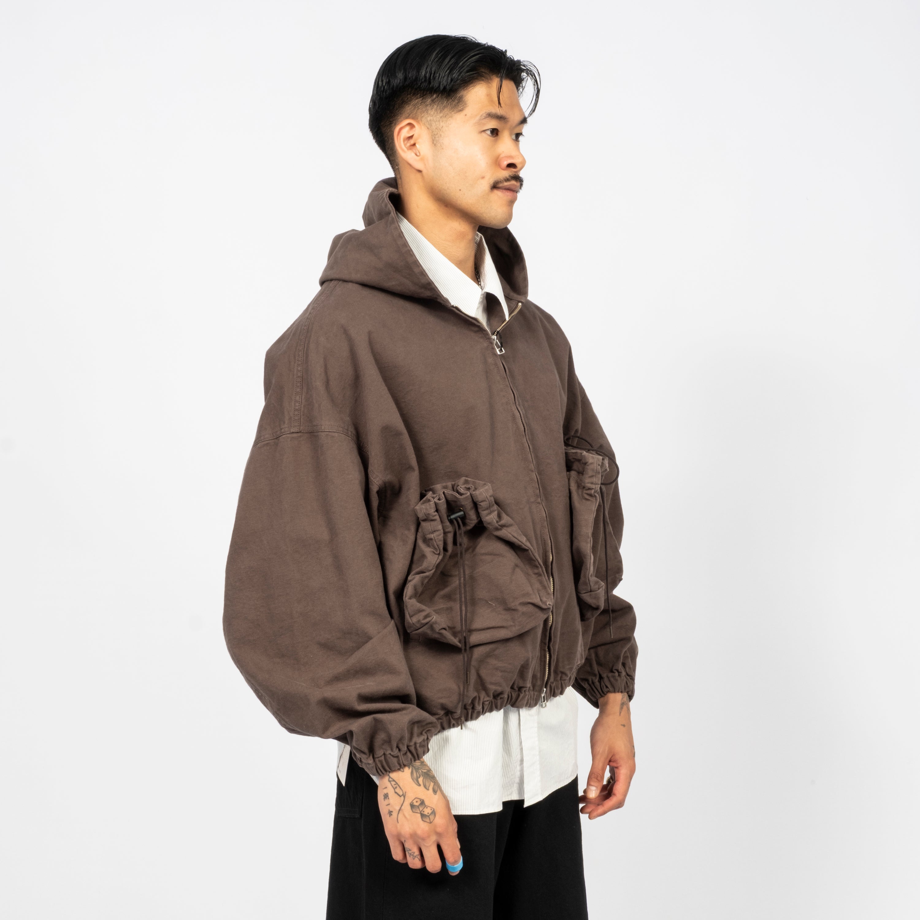 [REFOMED] KINCHAKU DUCK HOODIE _ CHARCOAL