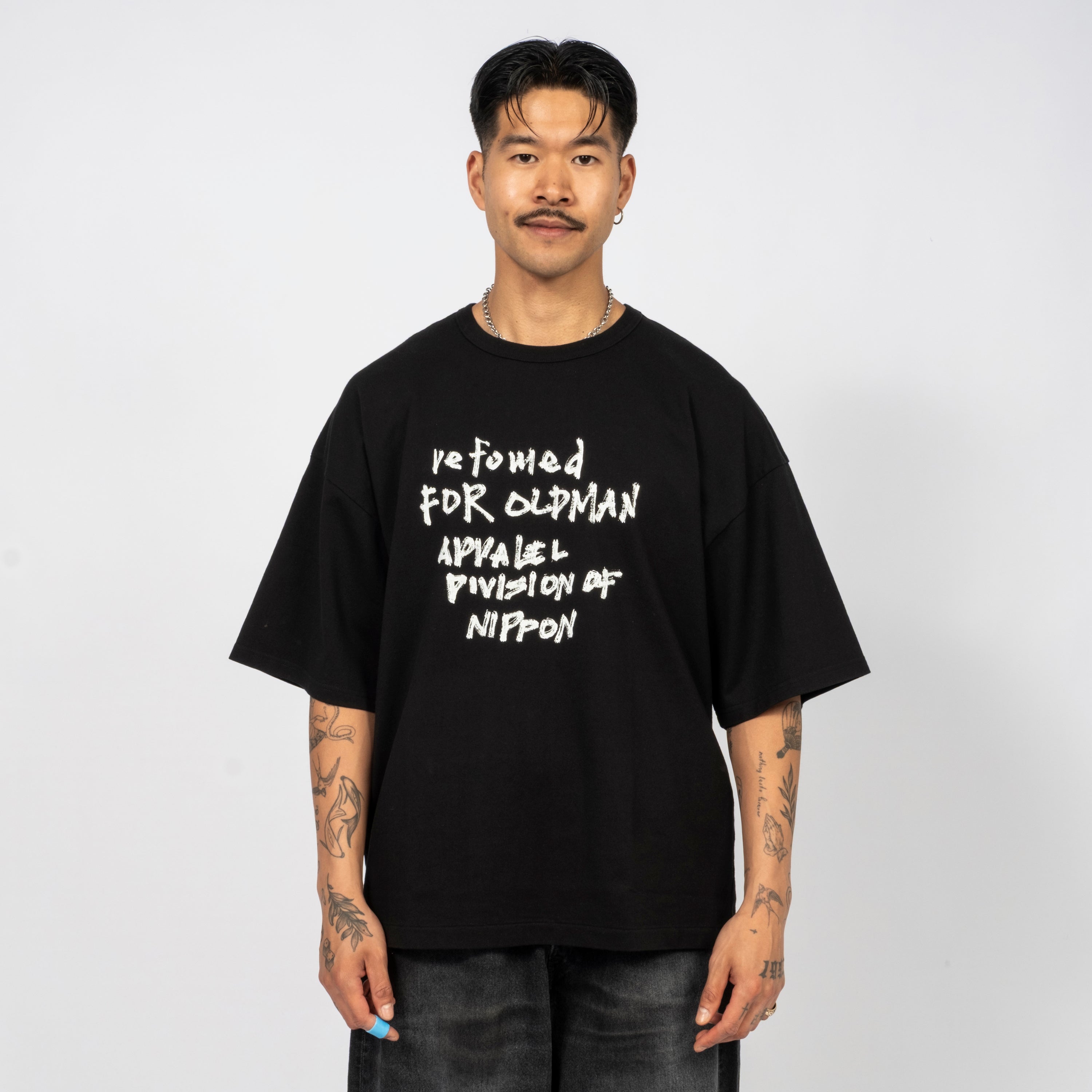 [REFOMED] OLDMAN TEE "HAND" _ BLACK
