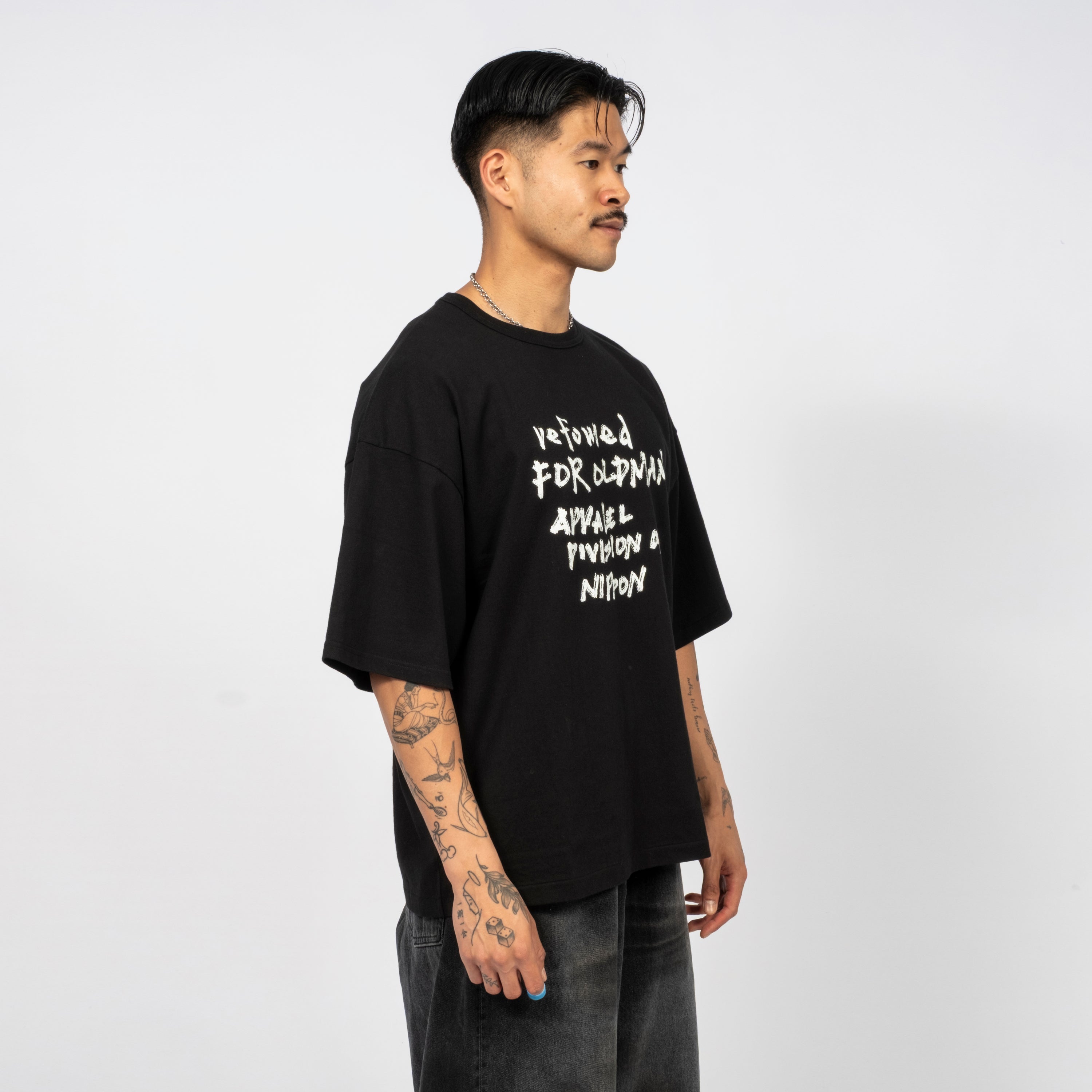 [REFOMED] OLDMAN TEE "HAND" _ BLACK