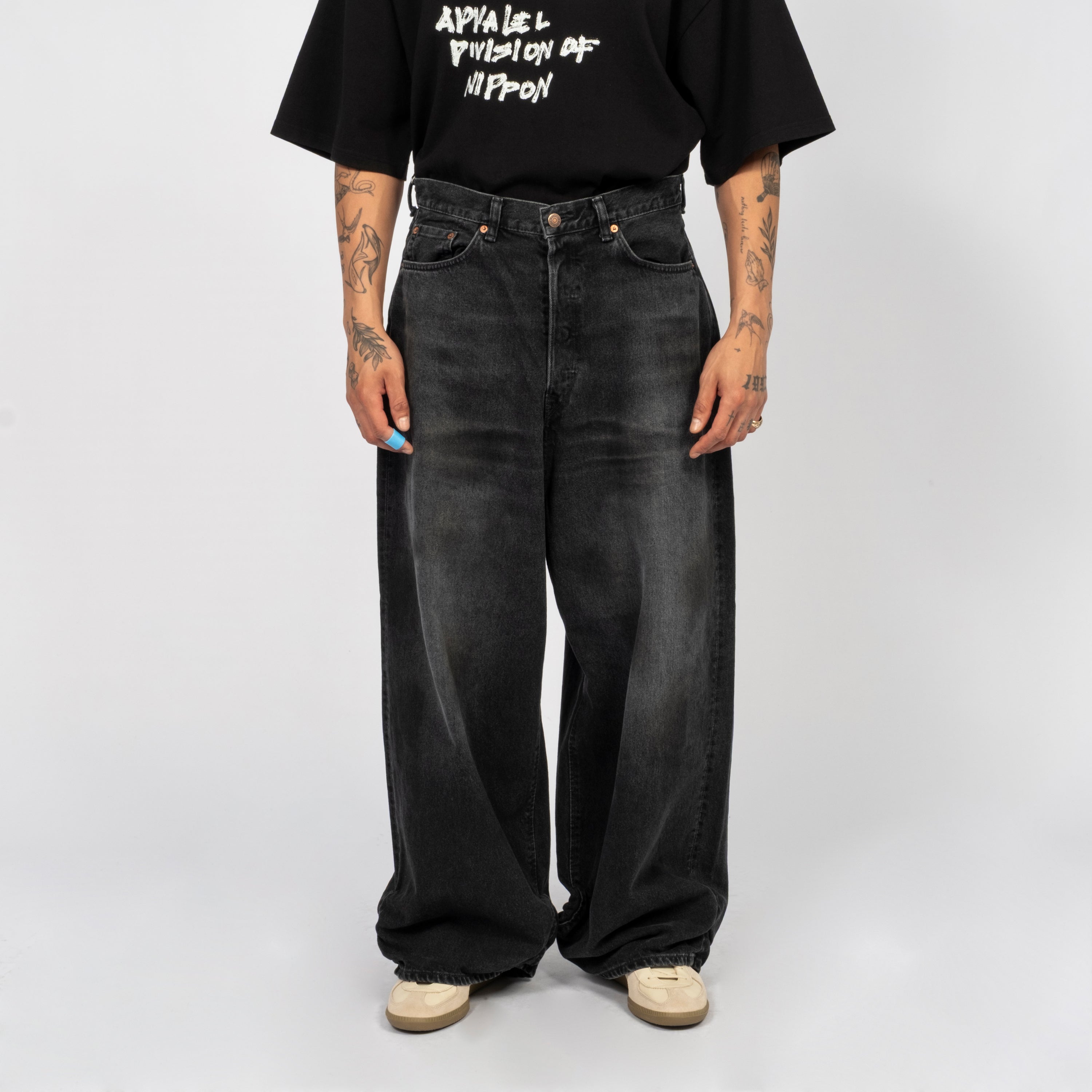 [REFOMED x EDWIN] FRESH MAN DENIM WIDE PANTS _ USED BLACK