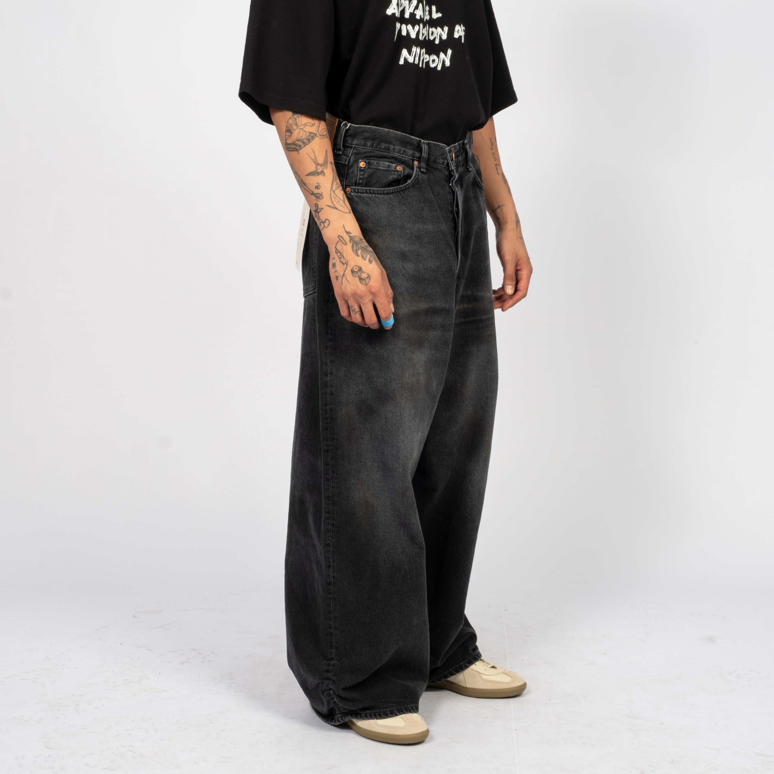 [REFOMED x EDWIN] FRESH MAN DENIM WIDE PANTS _ USED BLACK