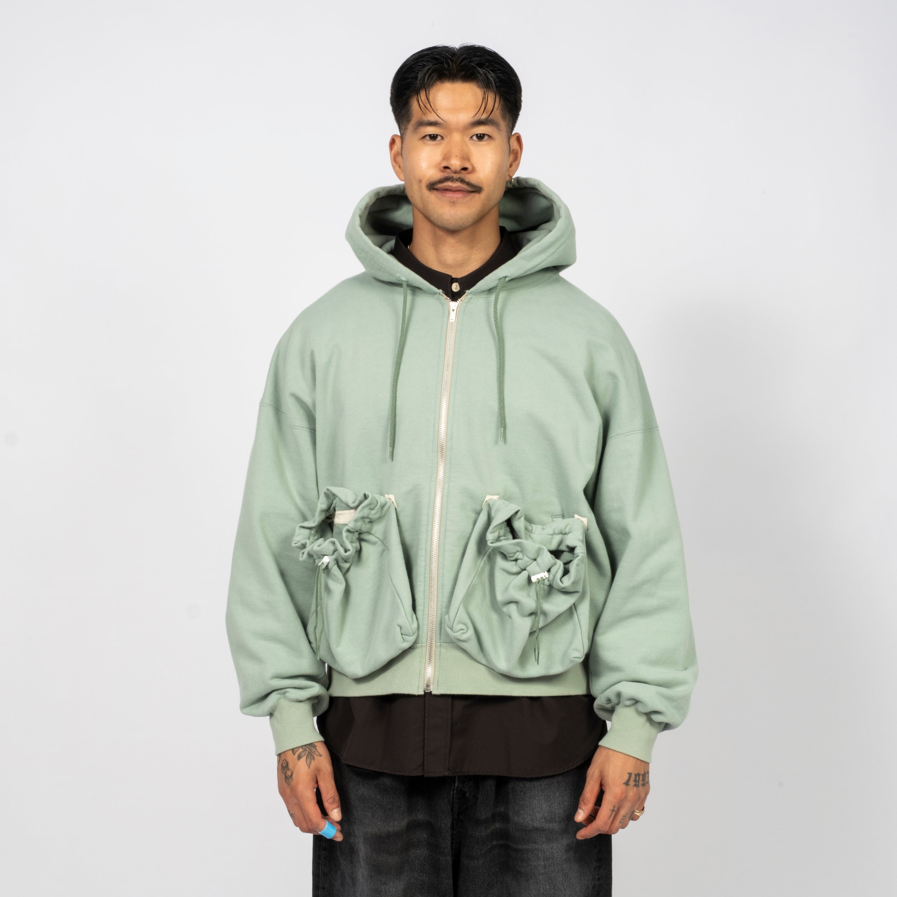 [REFOMED] KINCHAKU ZIPUP HOODIE _ MINT