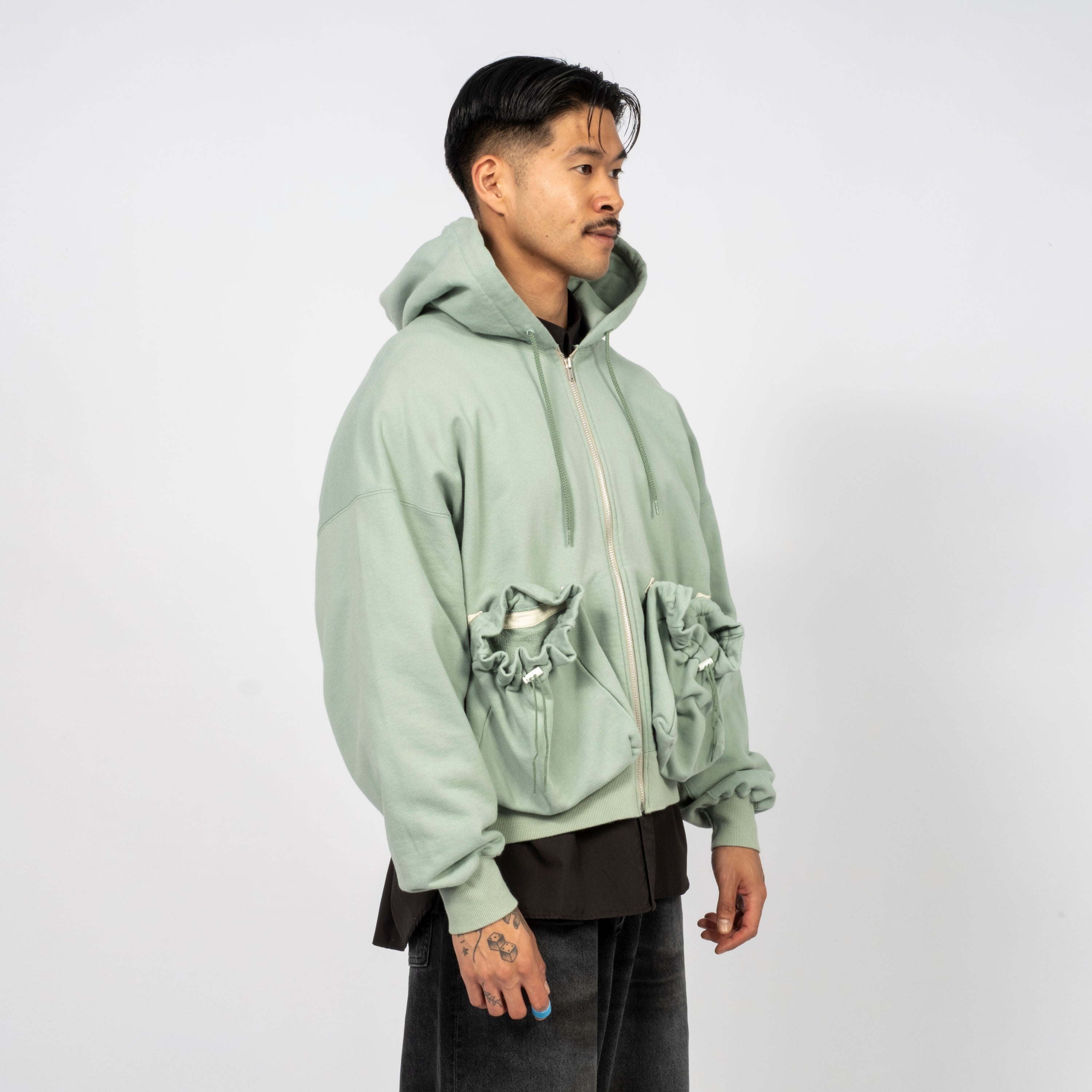 [REFOMED] KINCHAKU ZIPUP HOODIE _ MINT