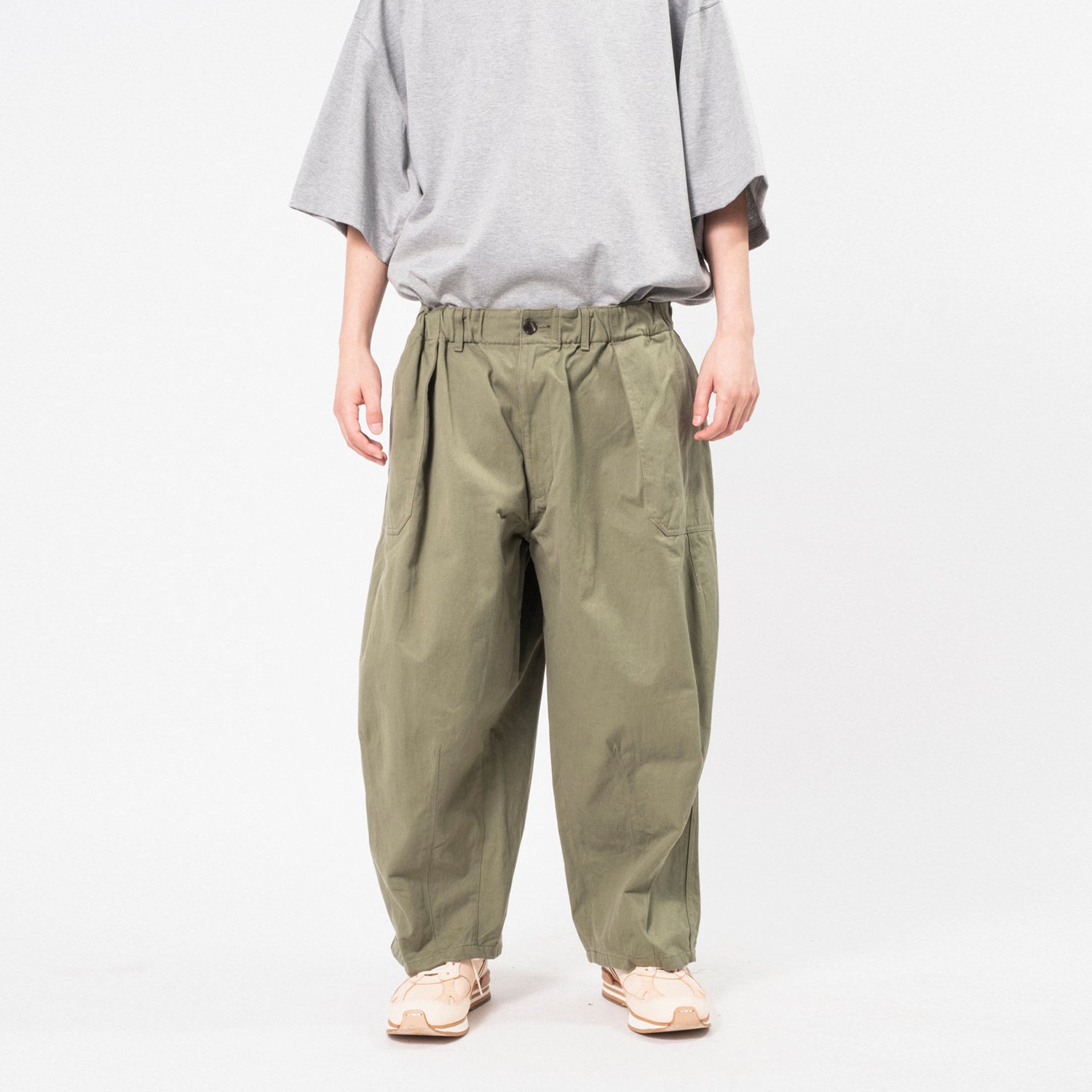 [IS-NESS] BALLOON BAKER PANTS _ KHAKI