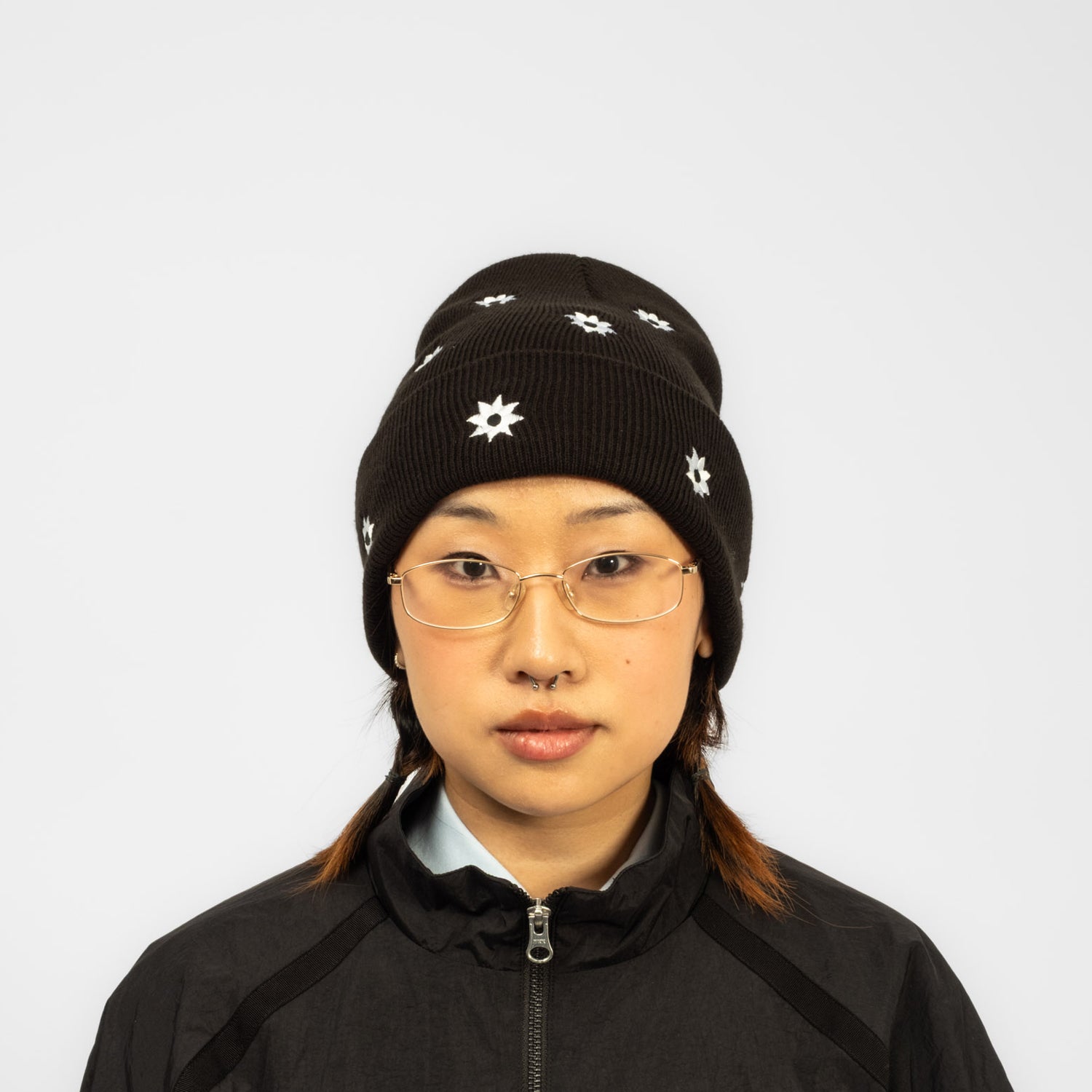 [NICK GEAR] FLOWER BASIC BEANIE _ BLACK