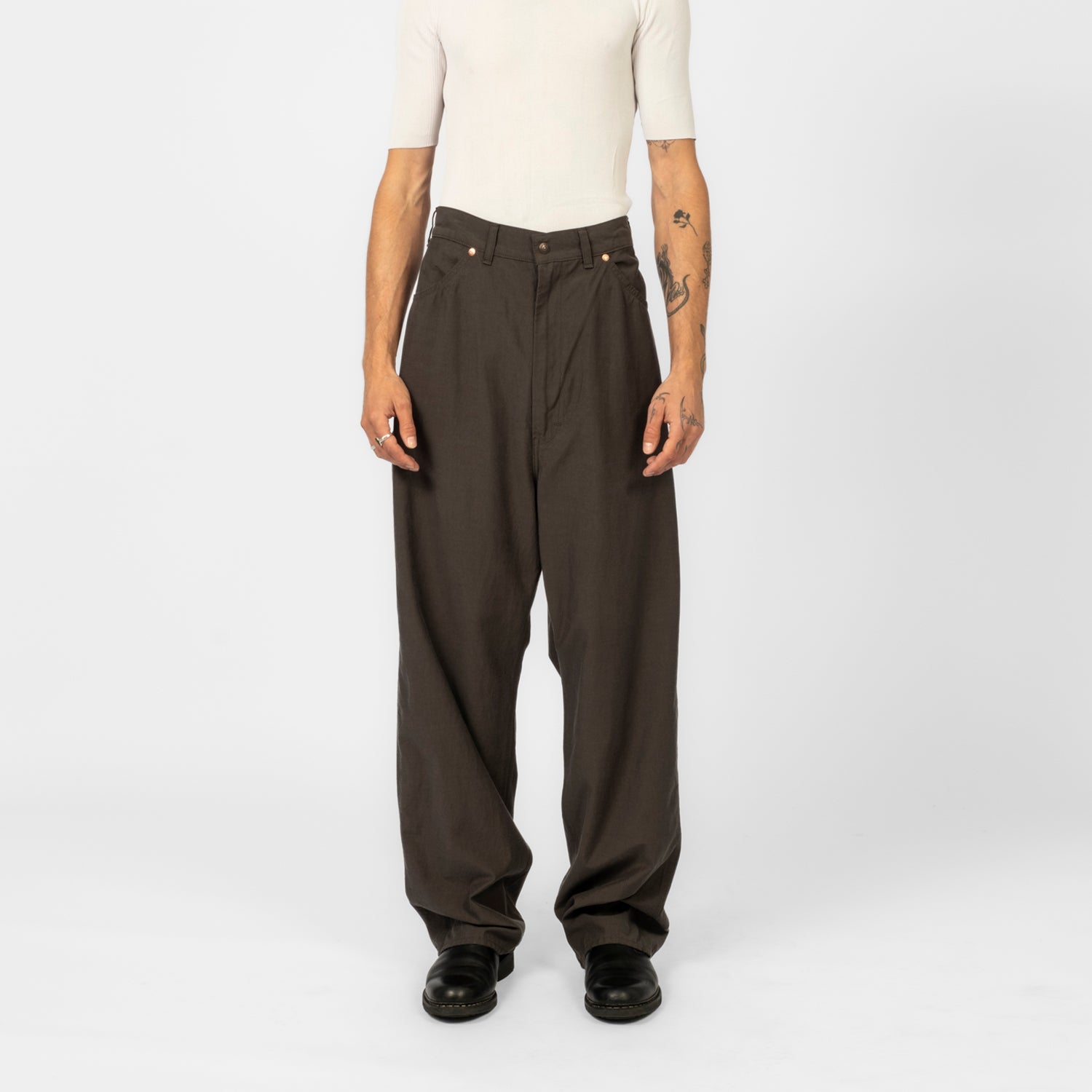 [CIOTA] PAINTER PANTS ONE WASH _ CHARCOAL GREY