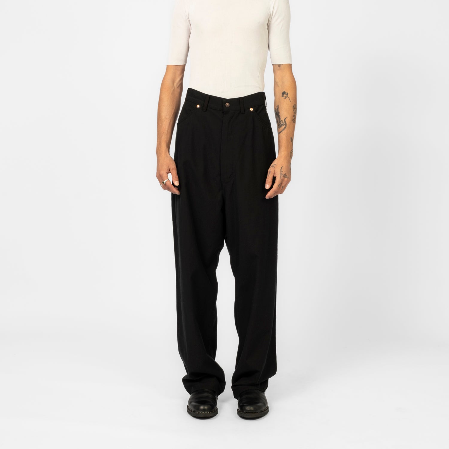 [CIOTA] PAINTER PANTS ONE WASH _ BLACK