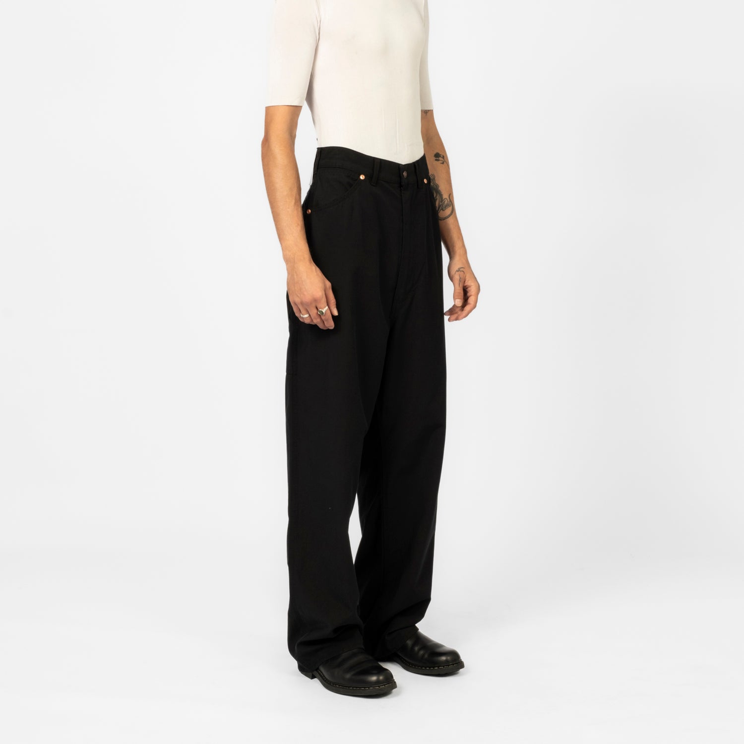 [CIOTA] PAINTER PANTS ONE WASH _ BLACK