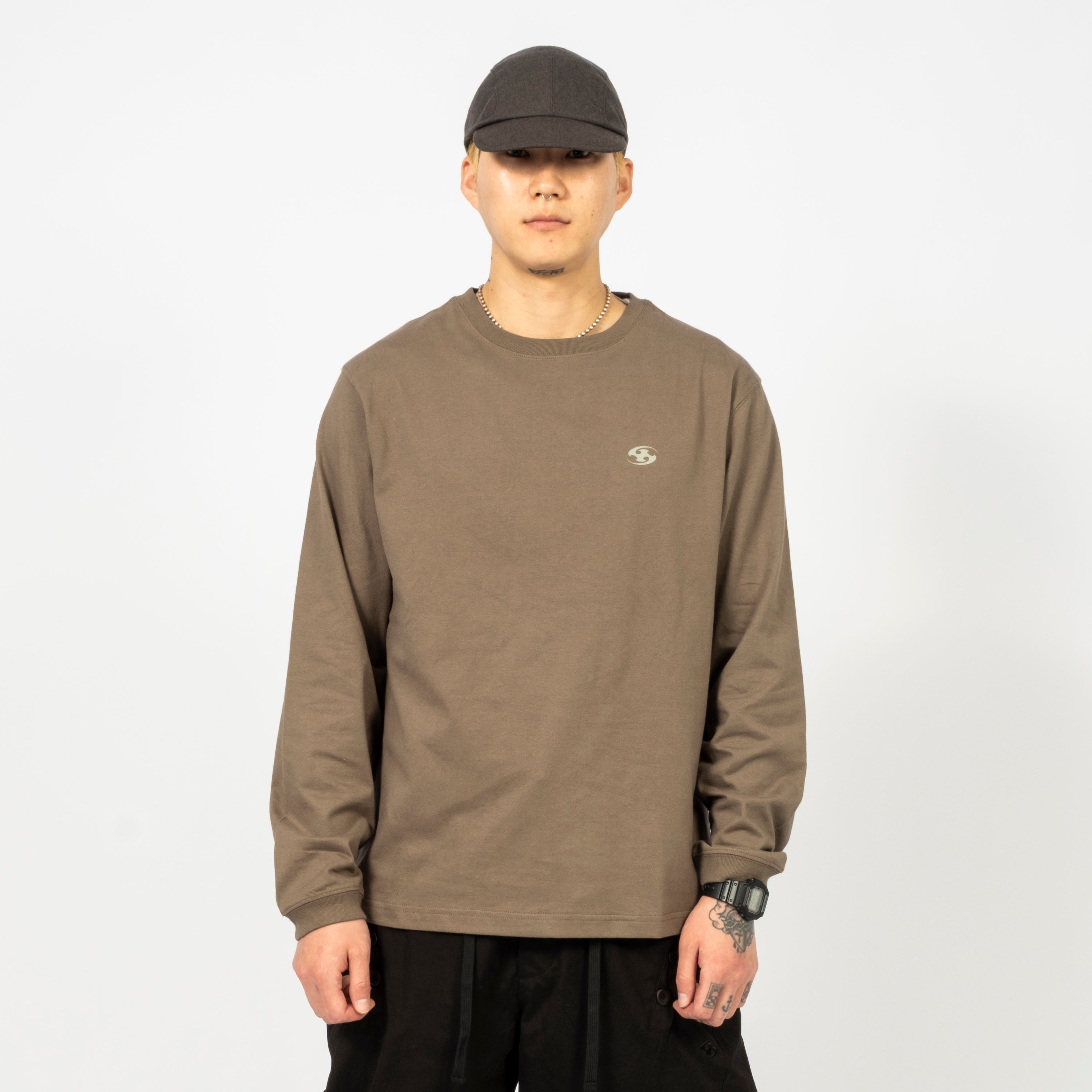 [SAN SAN GEAR] LOGO LONG SLEEVES _ KHAKI