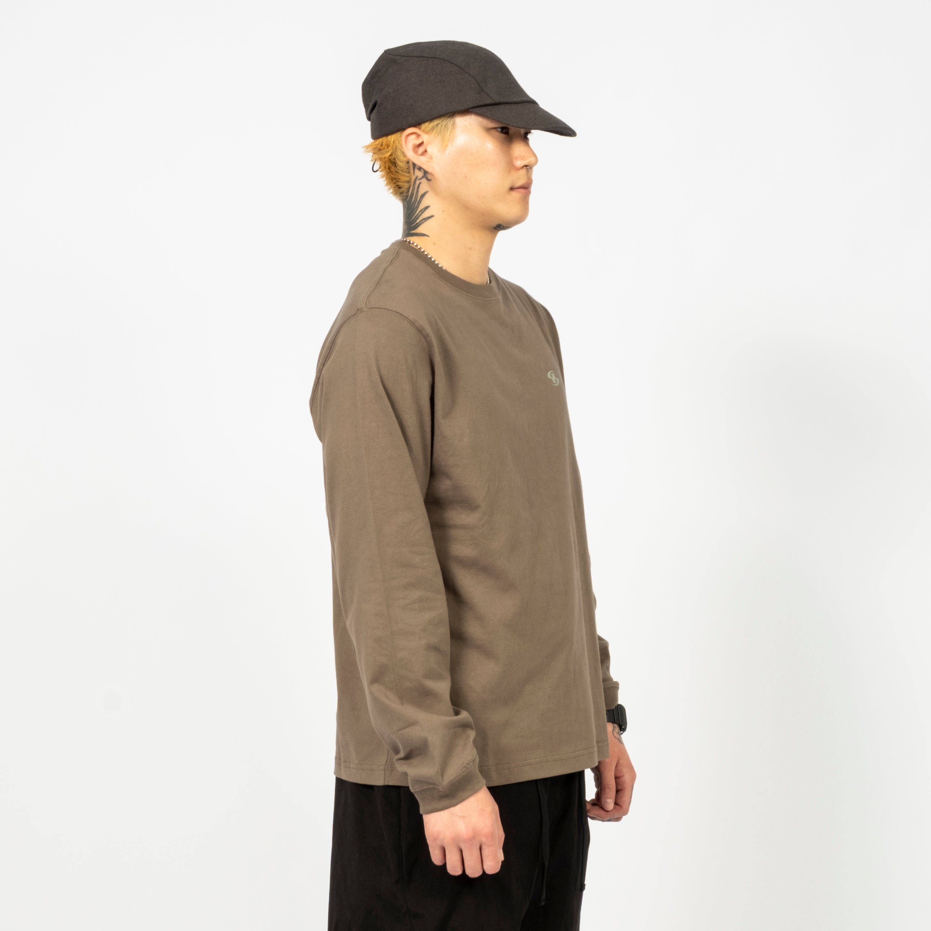 [SAN SAN GEAR] LOGO LONG SLEEVES _ KHAKI