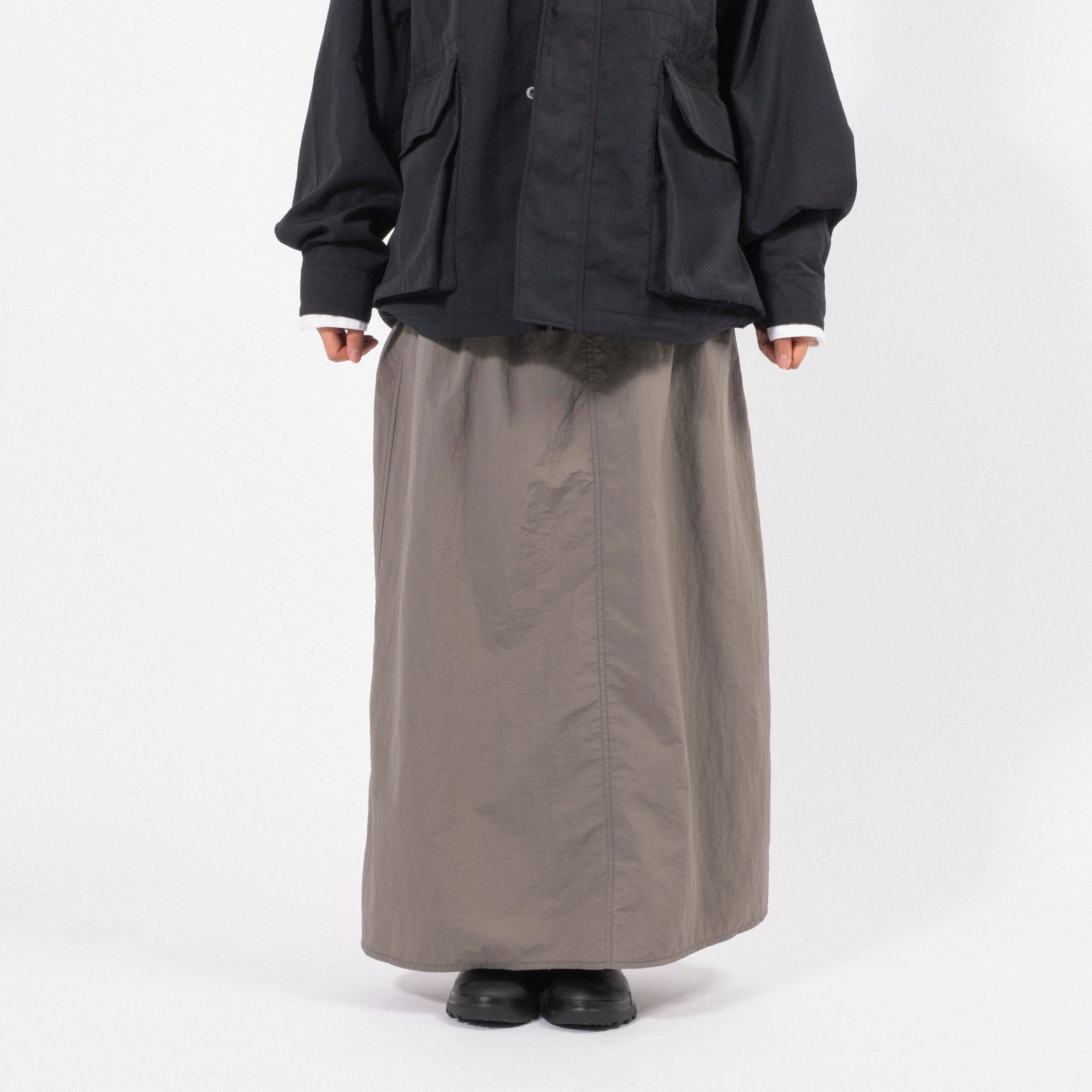 [SNOW PEAK] NYLON TUSSAH SKIRT _ LIGHT OLIVE