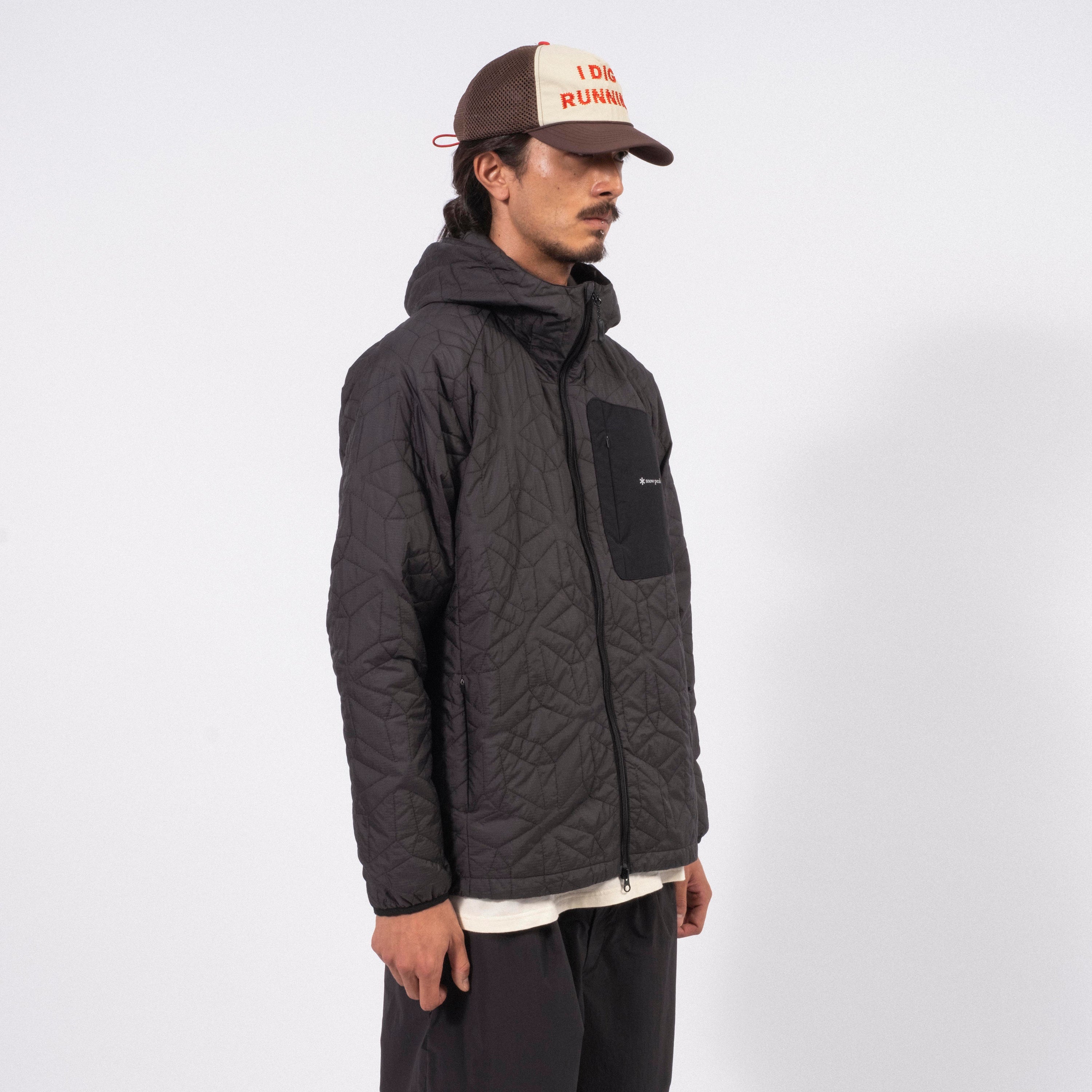 [SNOW PEAK] QUILTED INSULATION JACKET _ BLACK