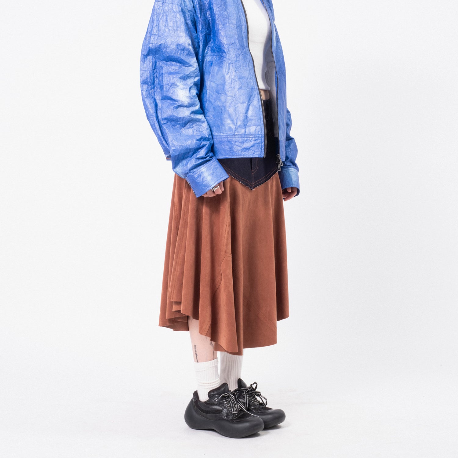 [ANDERSSON BELL] INDIGO FAUX SUEDE  FAIRY SKIRT _ BROWN