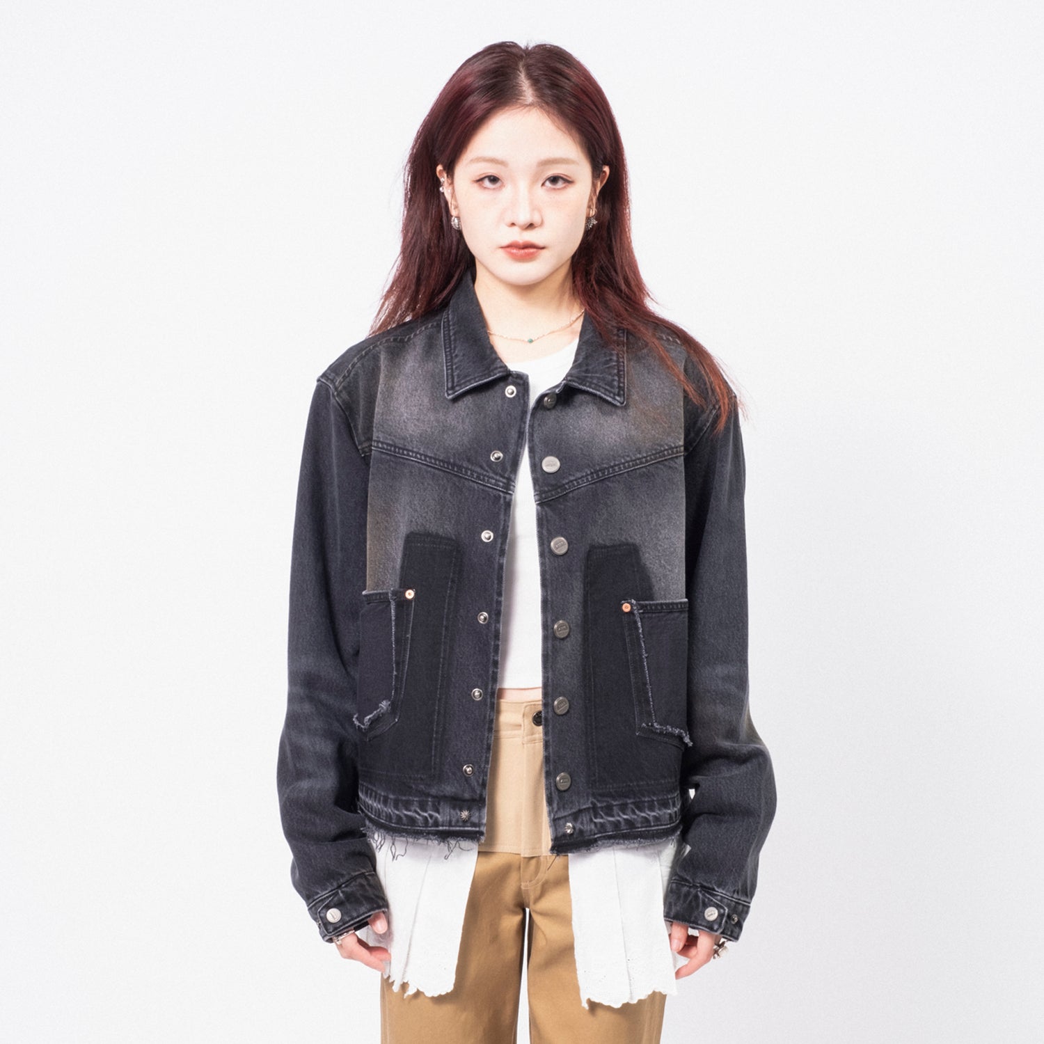 [ANDERSSON BELL] RODEO MOTORCYCLE  DENIM JACKET _ BLACK