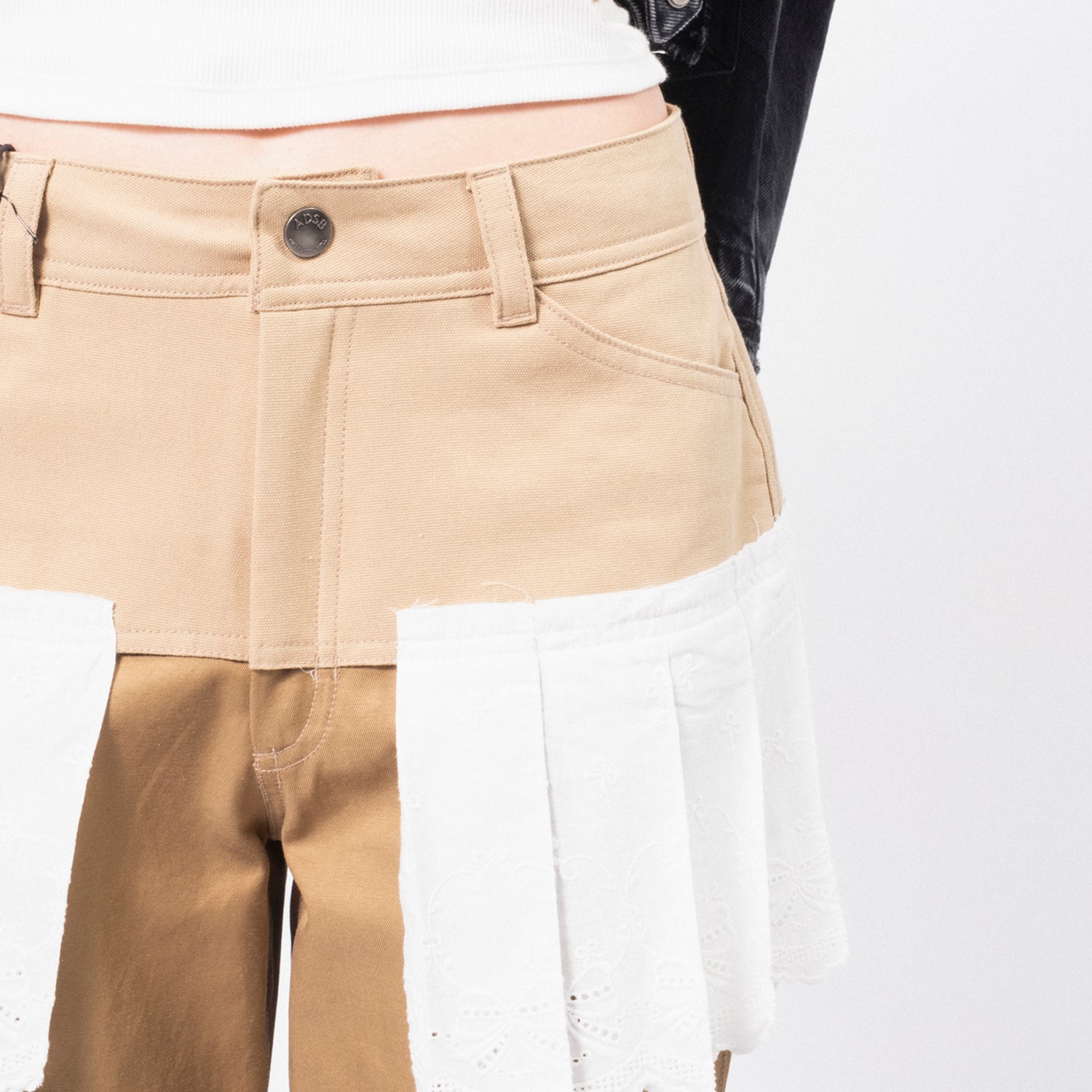 ANDERSSON BELL] LACE PLEATS SKIRT PANTS _ BEIGE