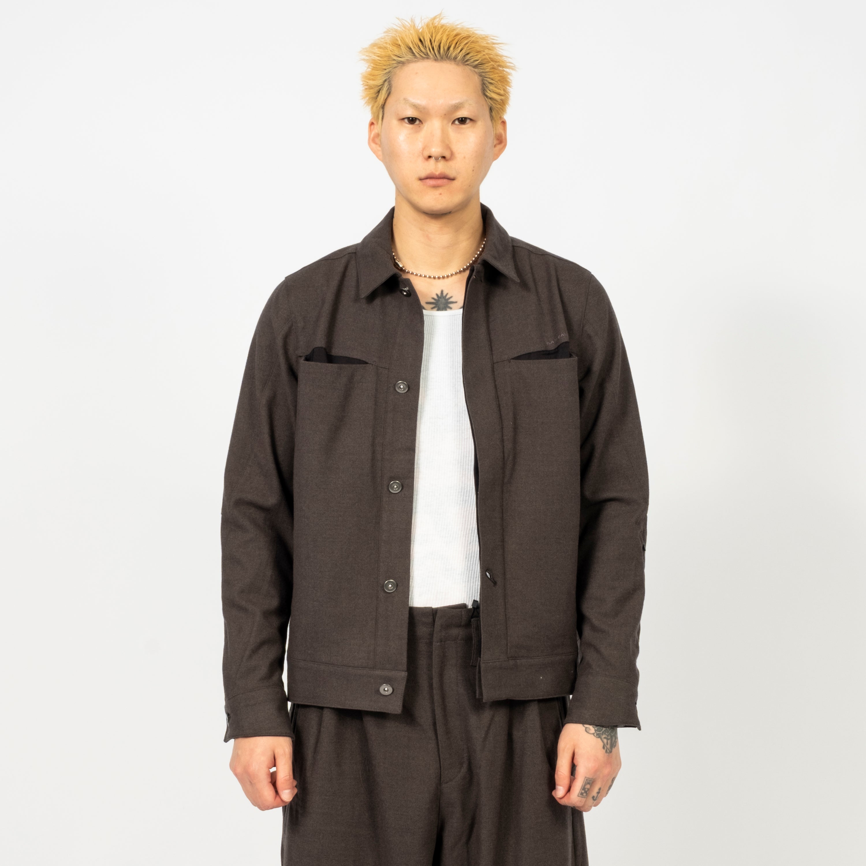 [SAN SAN GEAR] TRUCKER JACKET _ CHARCOAL