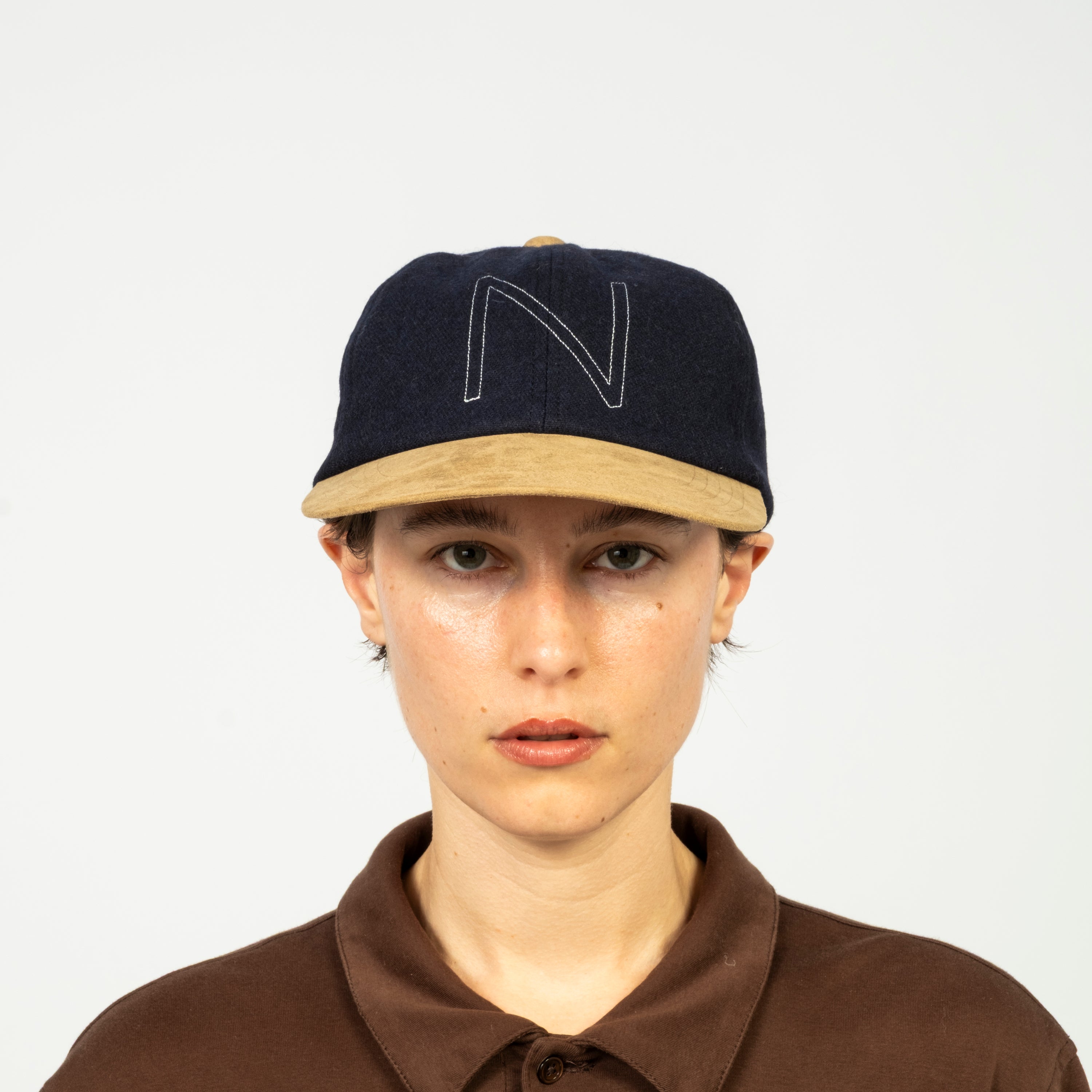 [NINE TAILOR] N-1500 BORAGE CAP _ NAVY X IVORY