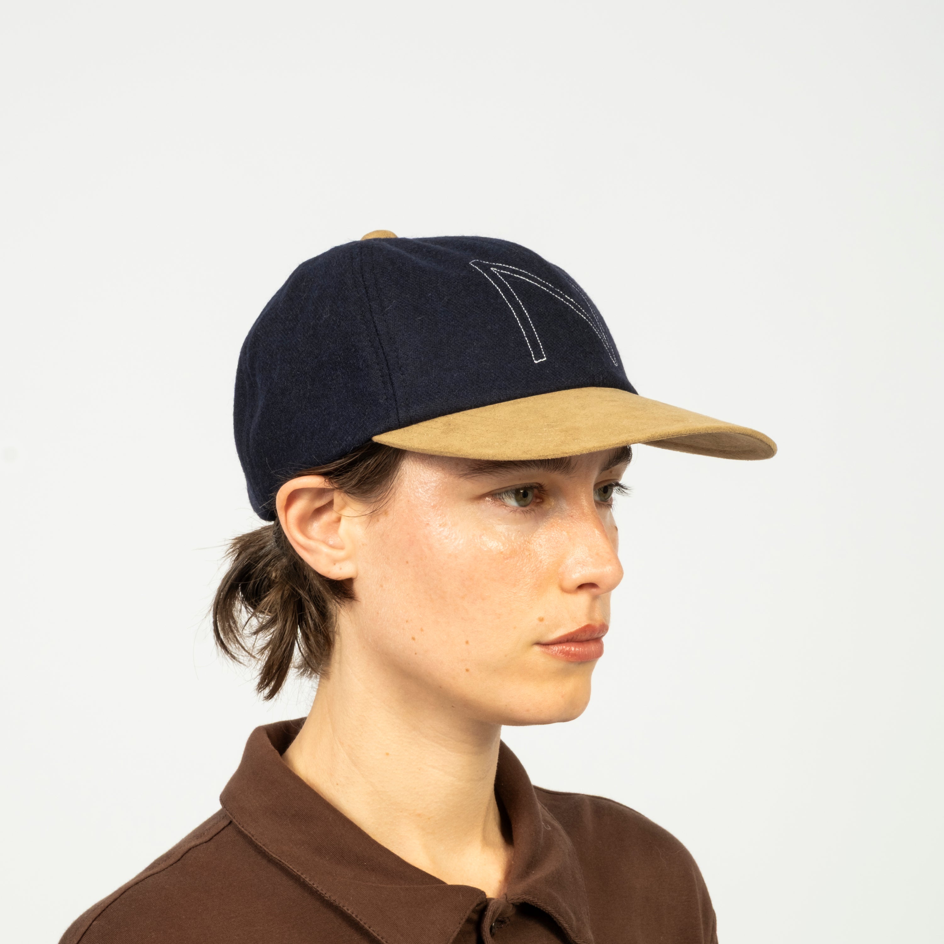 [NINE TAILOR] N-1500 BORAGE CAP _ NAVY X IVORY
