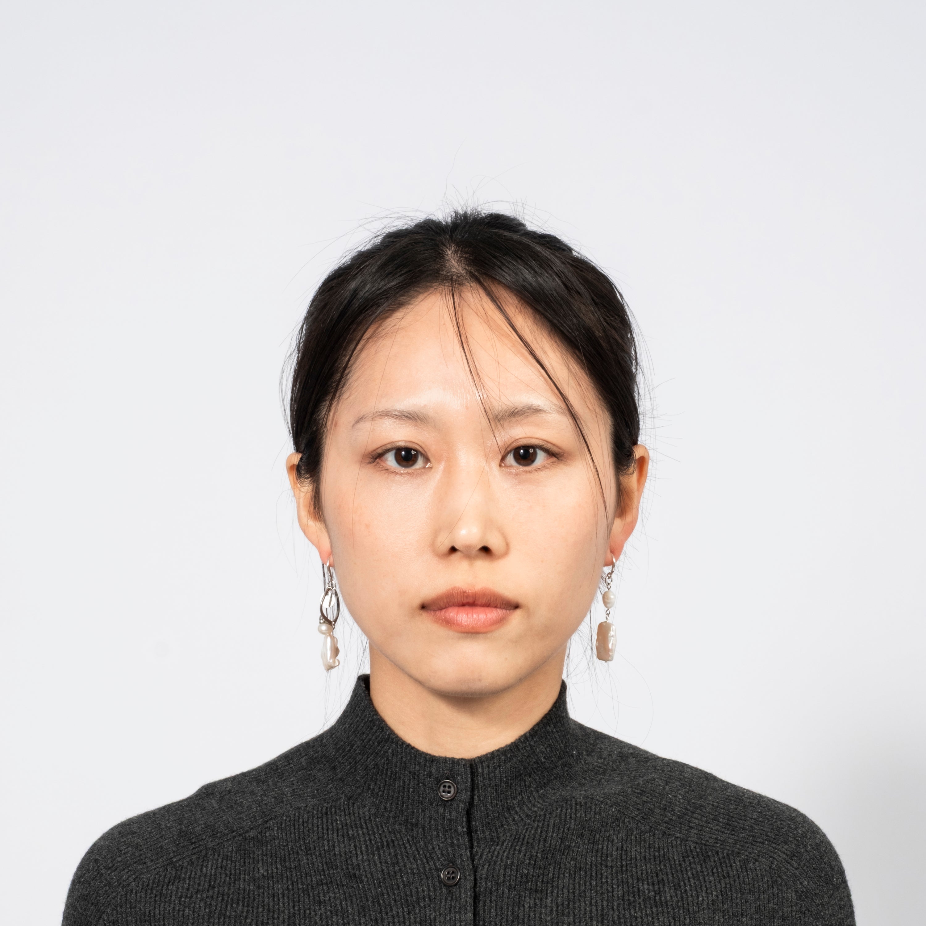 [52HZ LAB] FRESHWATER PEARL EARRINGS SINGLE RING