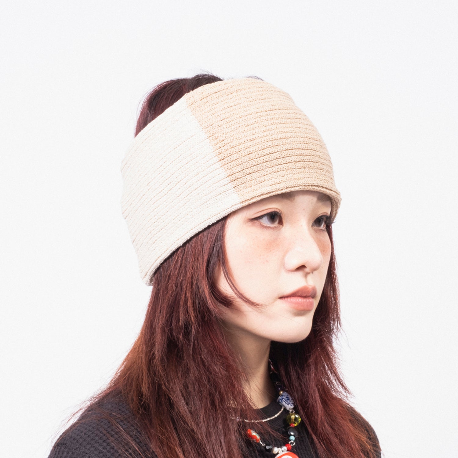 [DECHO] HEAD BAND _ BEIGE/IVORY