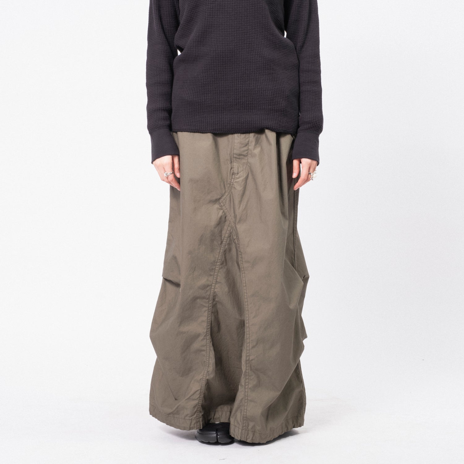 [BEAMS BOY] O.ARMY HIGH-WAIST PANTS ARRANGEMENT DRESS _ OLIVE