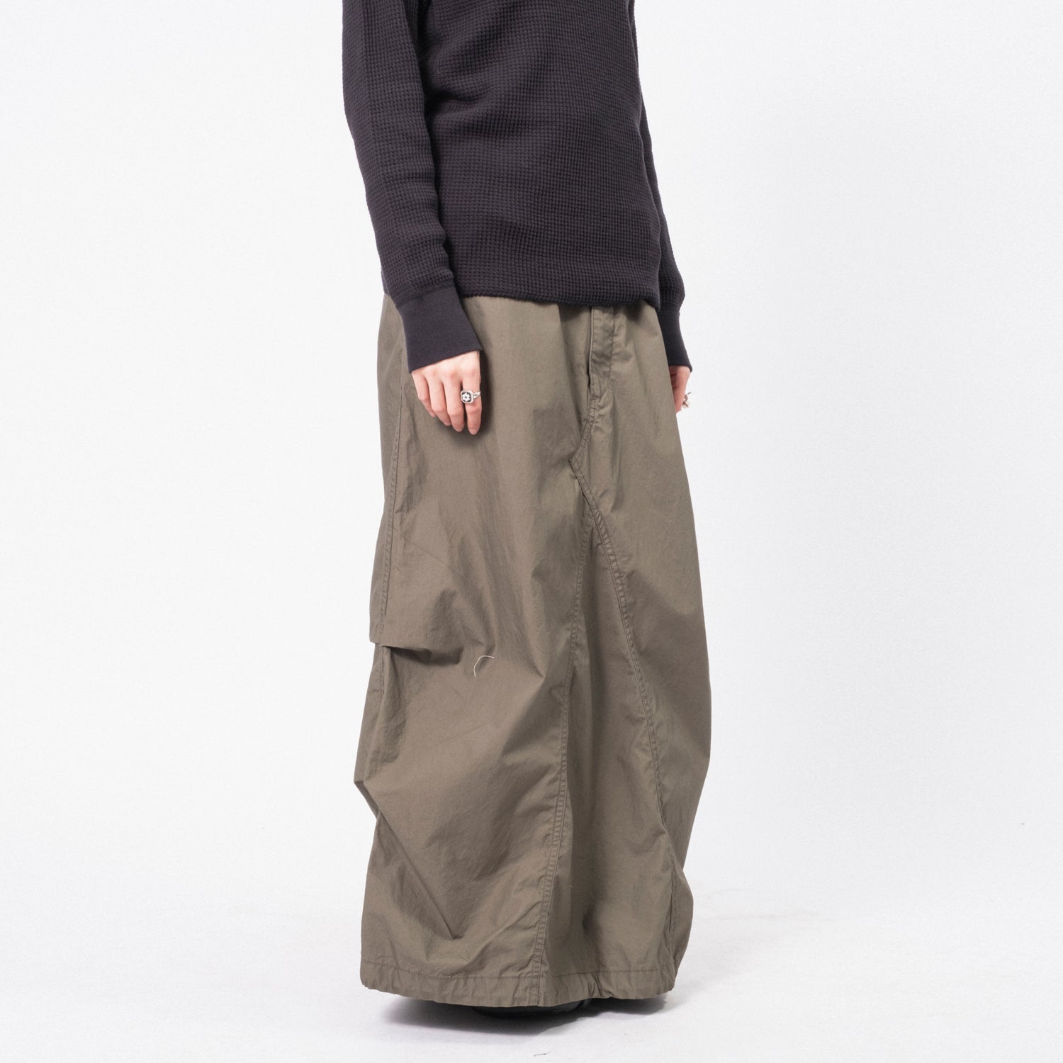 [BEAMS BOY] O.ARMY HIGH-WAIST PANTS ARRANGEMENT DRESS _ OLIVE