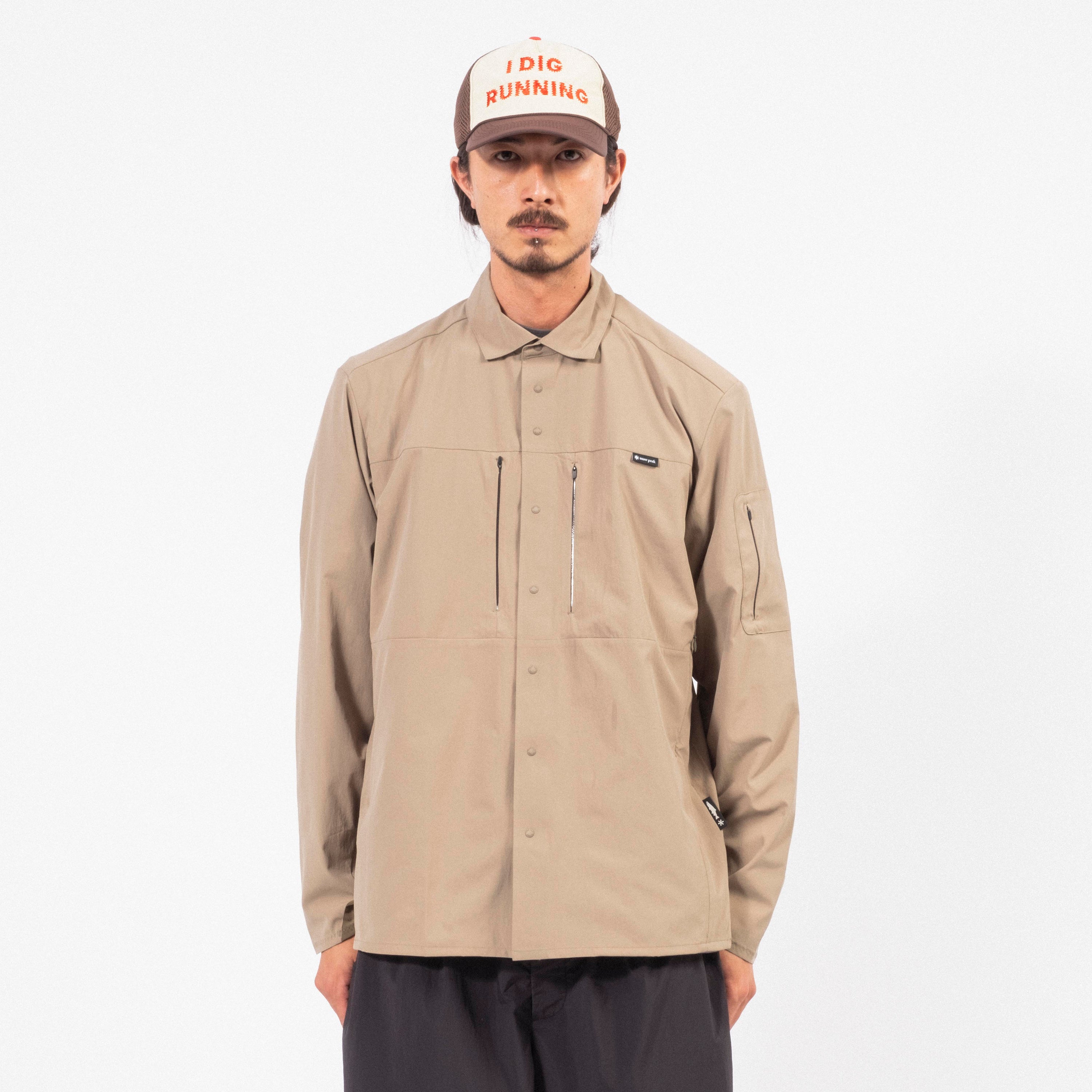 [SNOW PEAK] STREAM FIELD L/S STRETCH DRY SHIRT _ LIGHT OLIVE