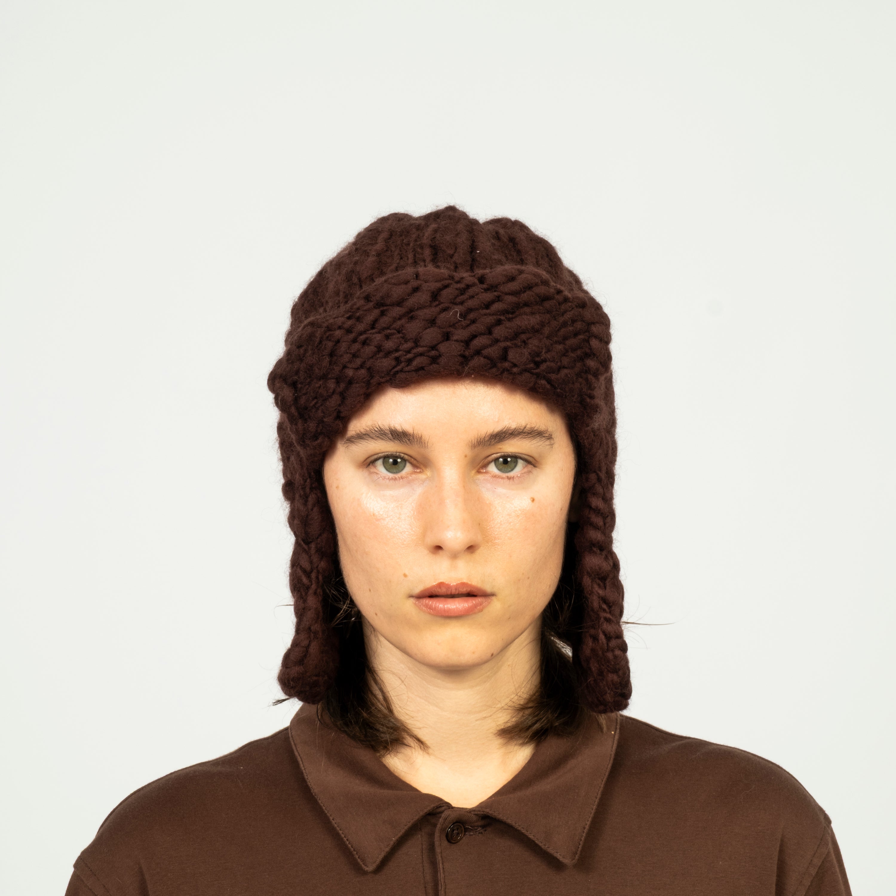 [NINE TAILOR] N-1551 COCKSCOMB FLAP CAP _ BROWN