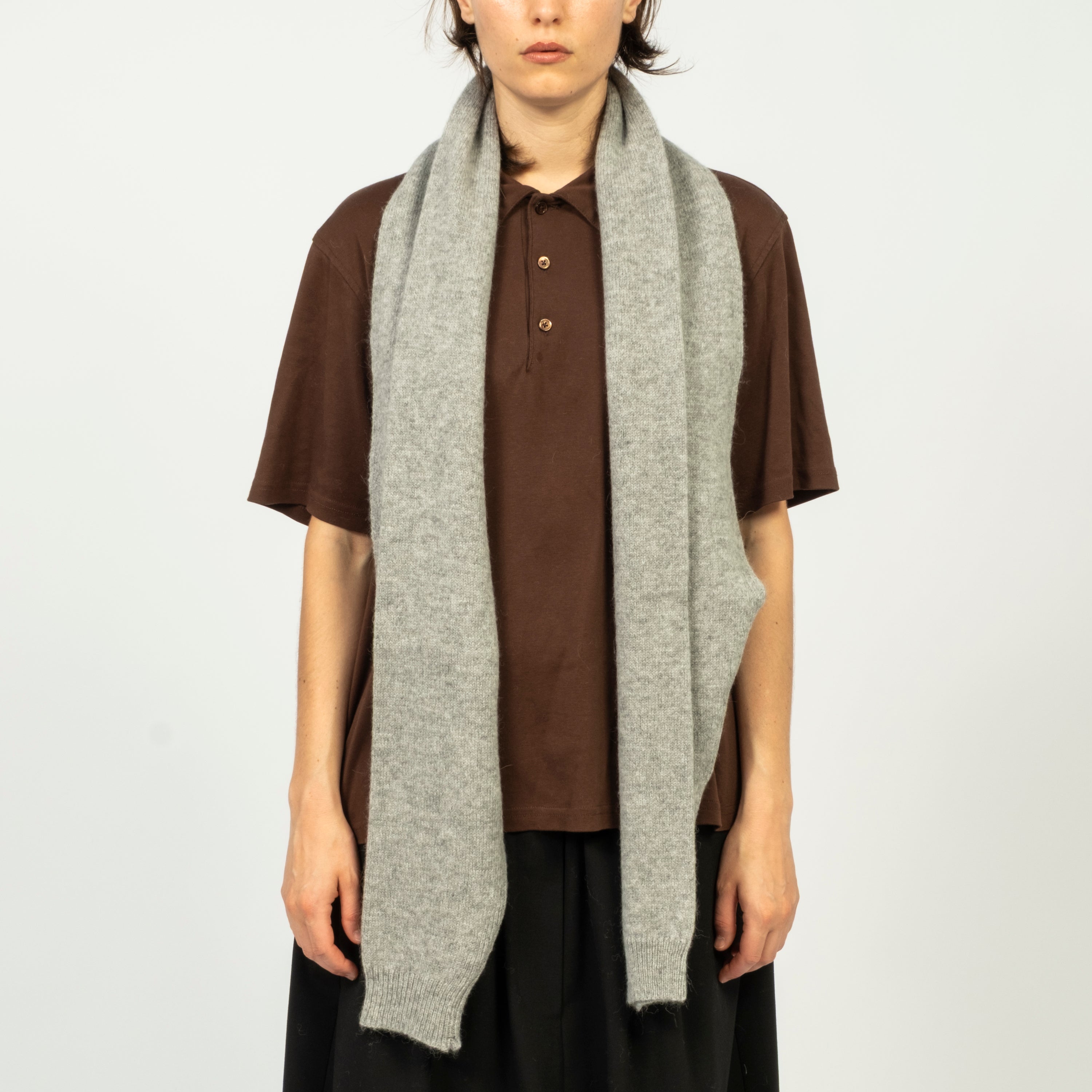 [NINE TAILOR] N-1536 BERGAMOT STOLE _ L.GREY